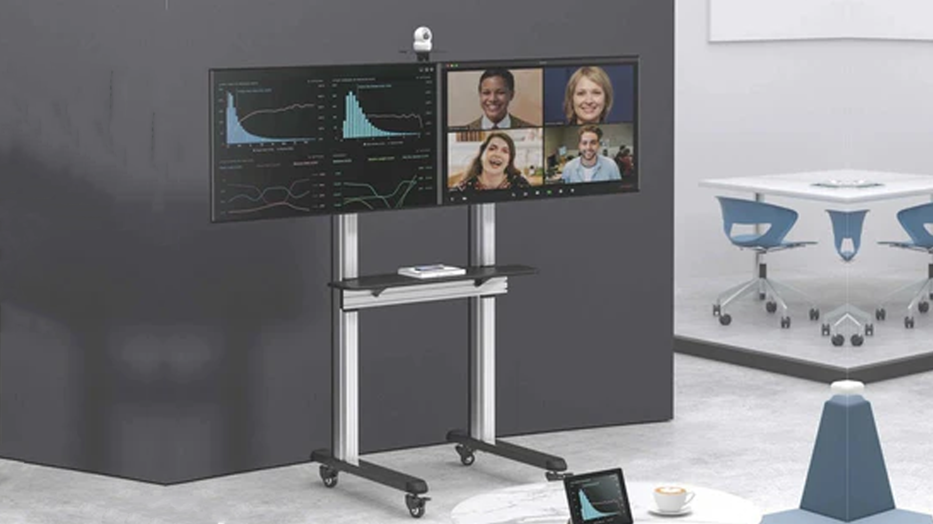 Beneficios de los pedestales motorizados para pantallas de TV.