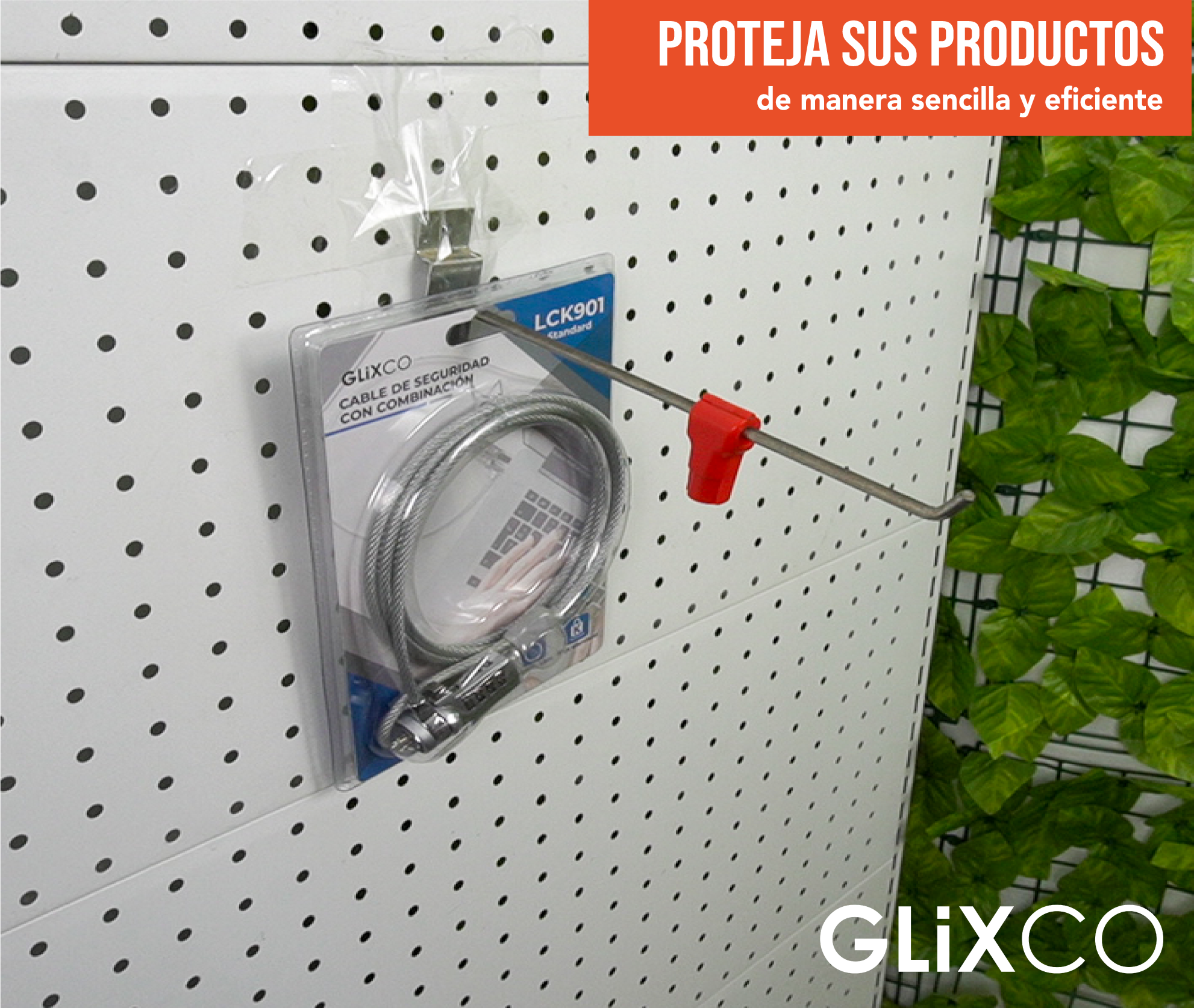 cerradura de gancho antirrobo de exhibición