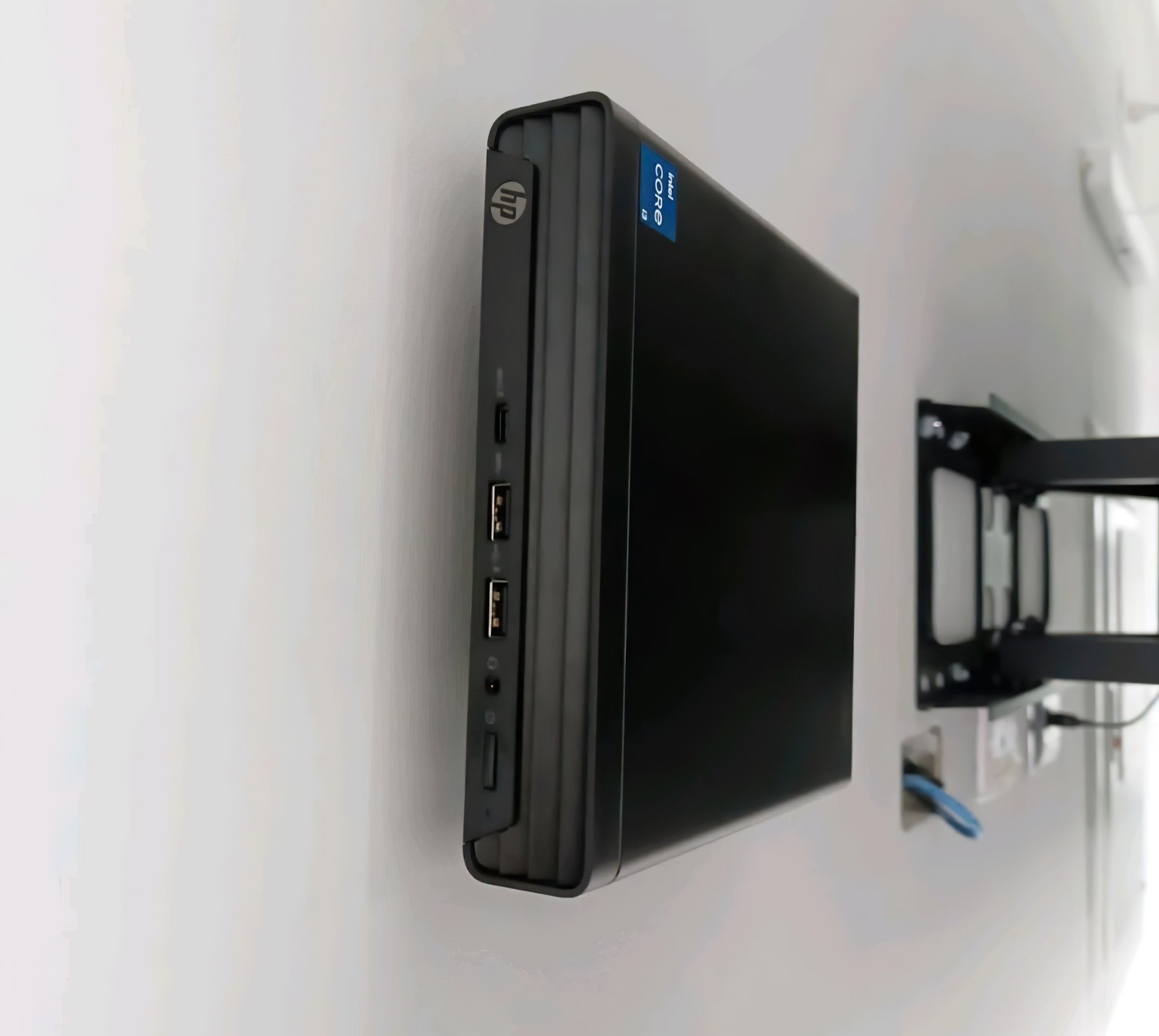 Soporte para Mini PC HP EliteDesk ProDesk Thin Client / Fijación en escritorio / Detras del Monitor o Pared