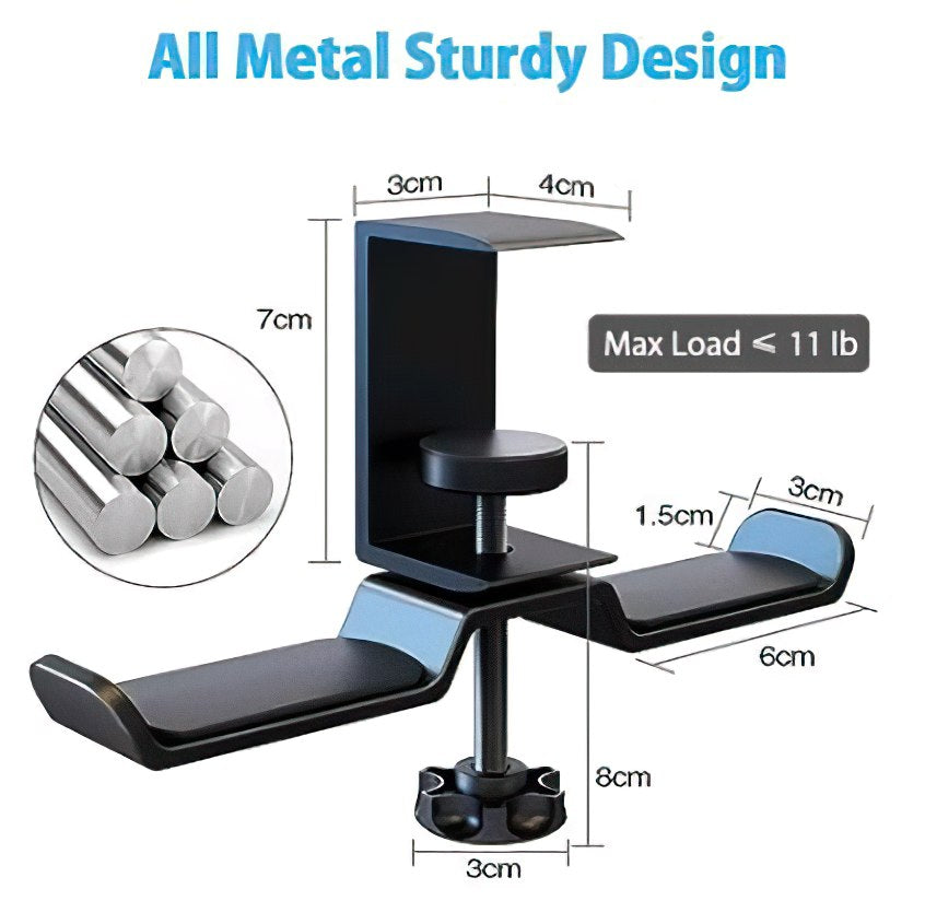Soporte Doble para Audífonos con Abrazadera