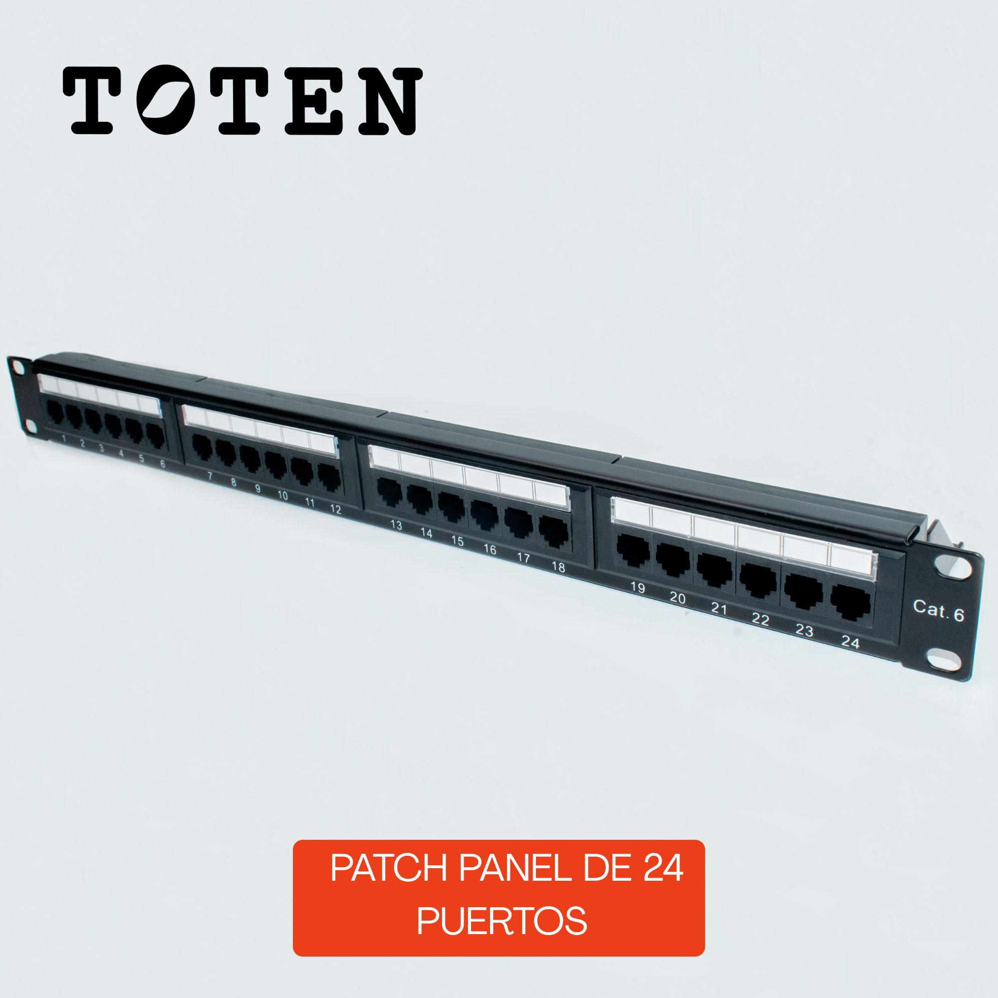 PATCH PANEL DE 24 PUERTOS RJ-45 CAT 6