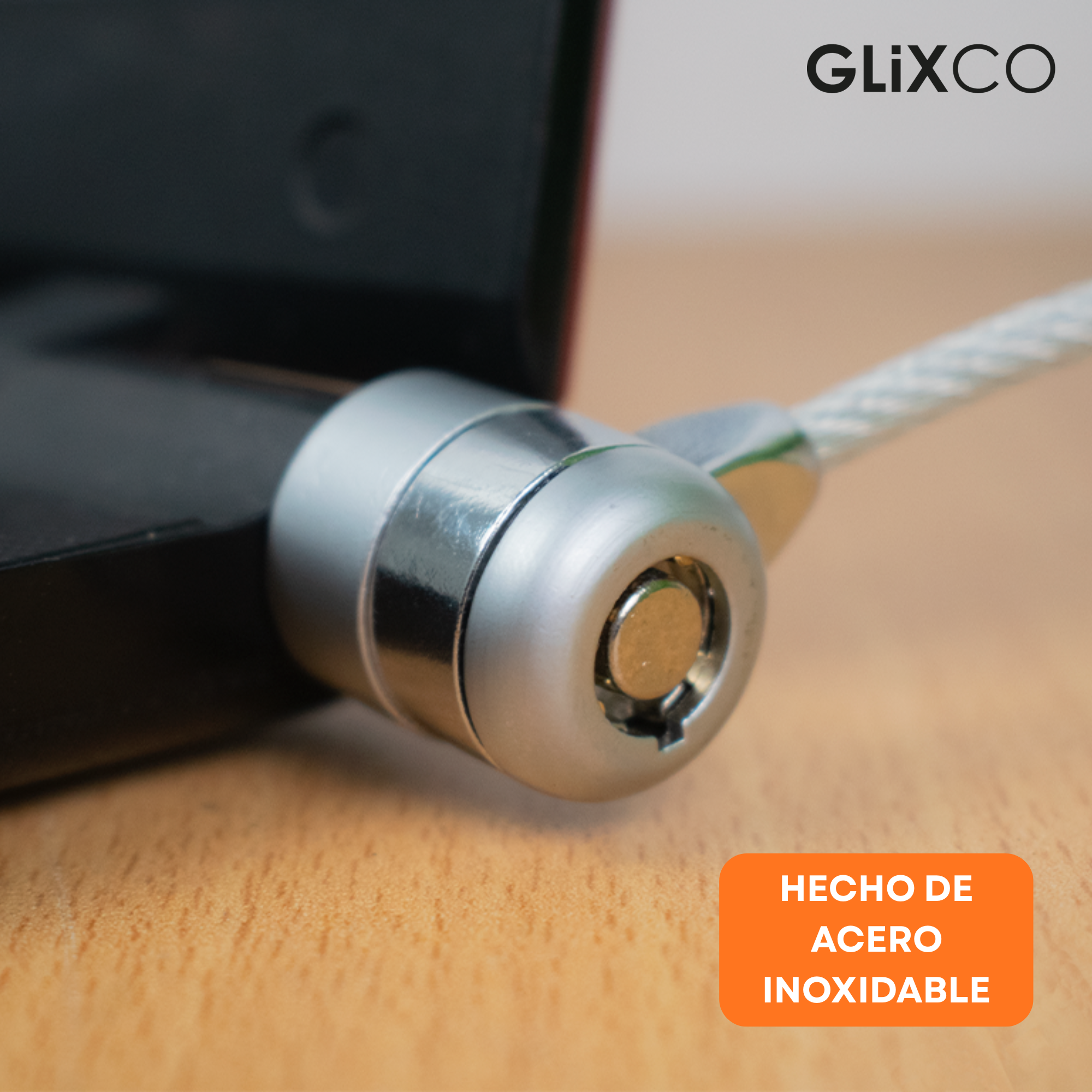 Cable de Seguridad para Laptop con LLave Codificada / 1.8 Mt / Ranura Standard Kensington