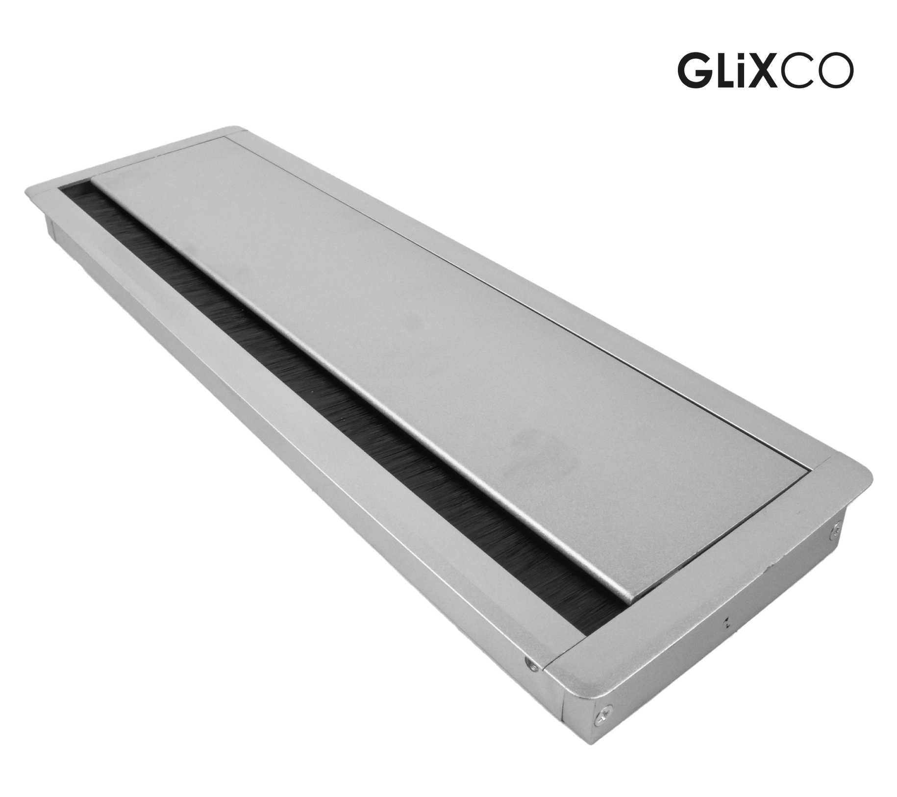 Tapa Pasacables de Aluminio con Cierre Lento (Largo 40 x Anch 12.7 cm)