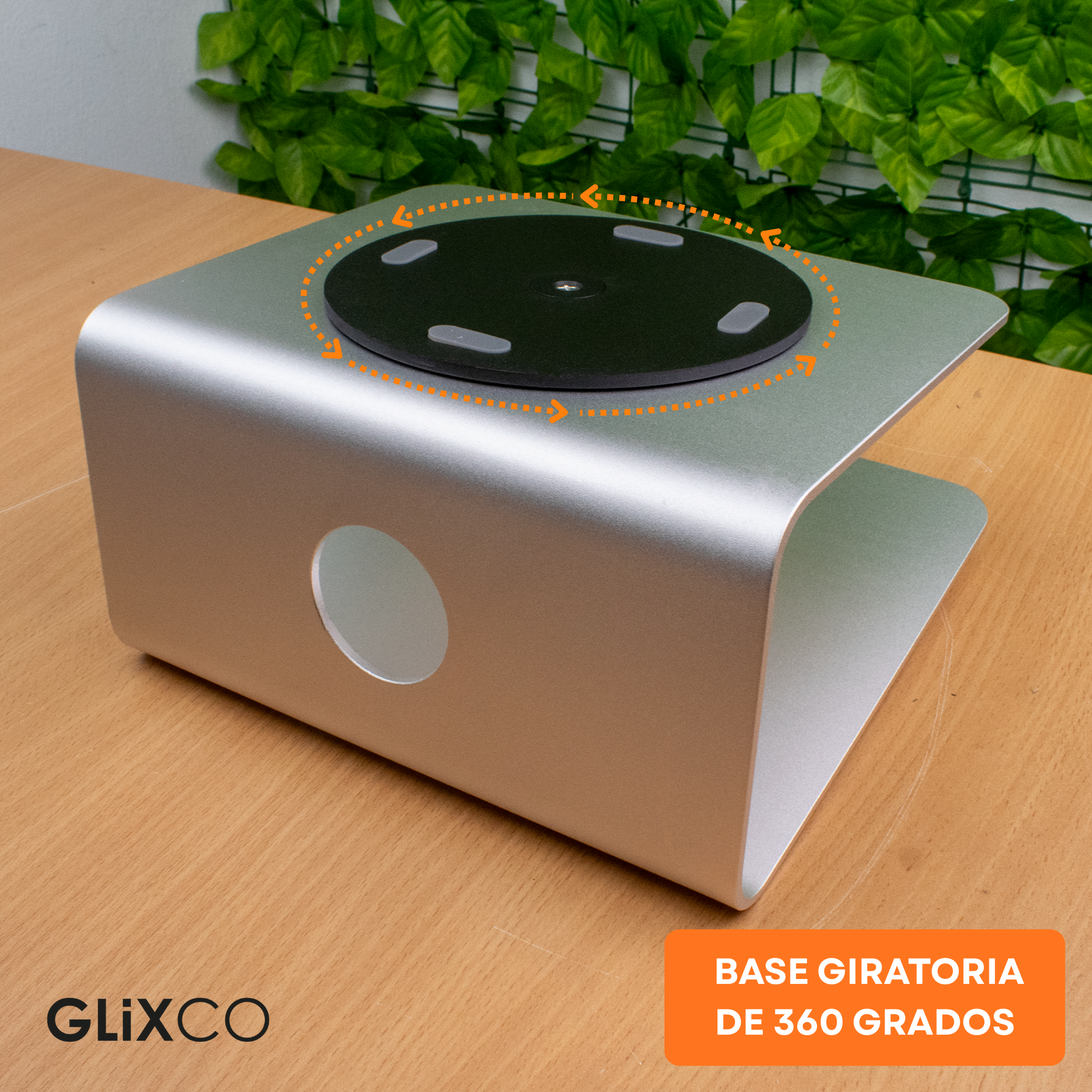 Elevador con Base Giratorio para Laptop 11 a 17 Pulg