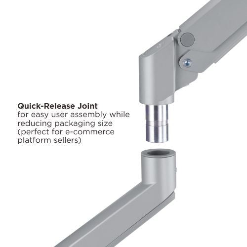 RACK CON TRIPLE BRAZO GAS SPRING PARA 3 MONITORES DE 17 A 30 PULG -MONTADO EN POSTE