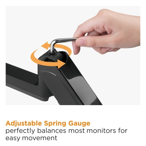 RACK CON TRIPLE BRAZO GAS SPRING PARA 3 MONITORES DE 17 A 27 PULG -MONTADO EN POSTE