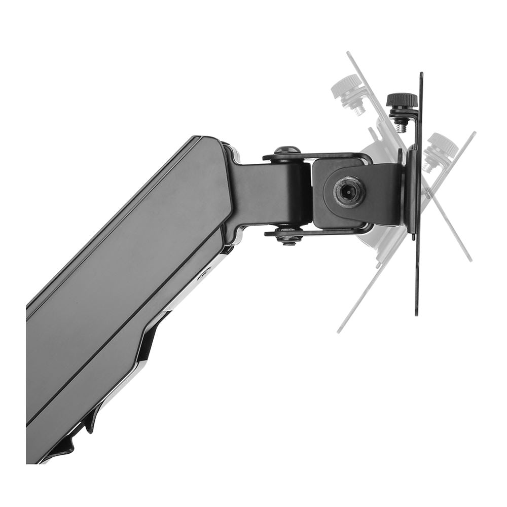 Rack Soporte Doble Brazo con Gas Spring de Pared para Monitor 17 a 27 Pulg y Laptop 10 a 15 Pulg