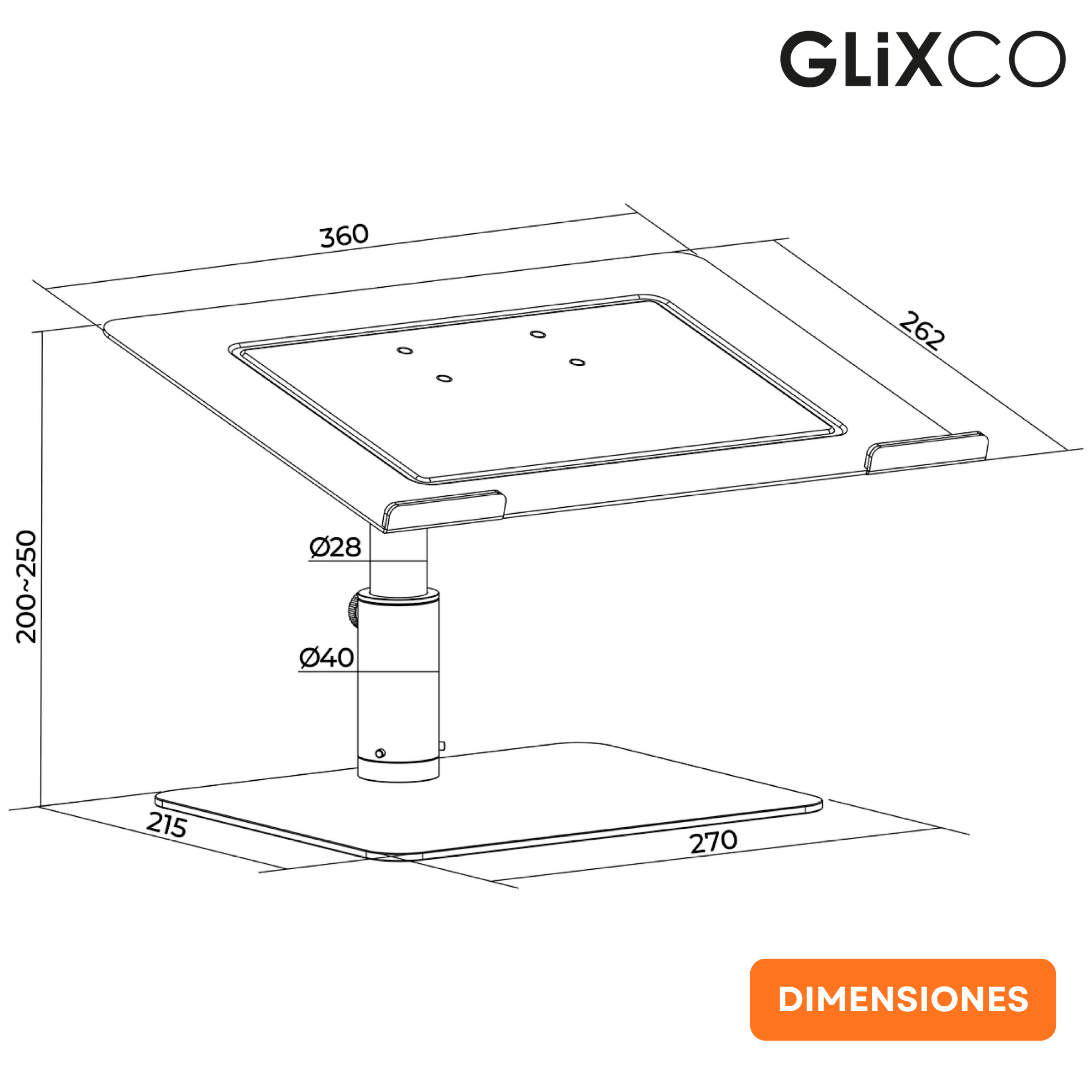 Soporte Elevador para Laptop de 11 a 17 Pulg / Altura Regulable
