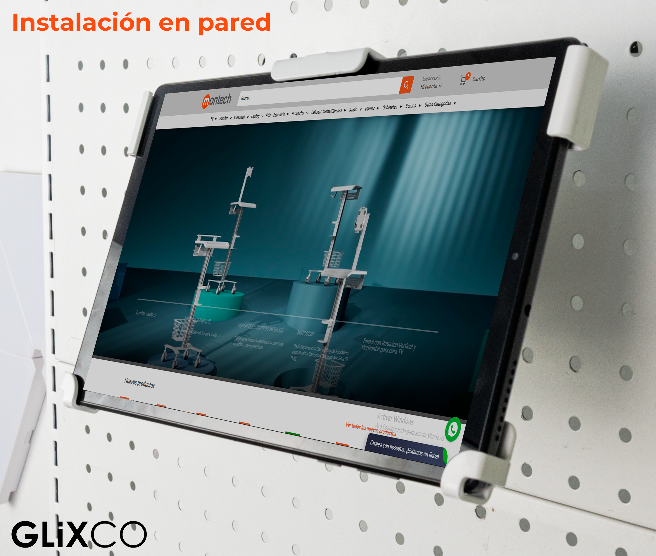 Soporte Antirrobo con Llave de seguridad para Tablet 9.5 a 10.9 Pulg