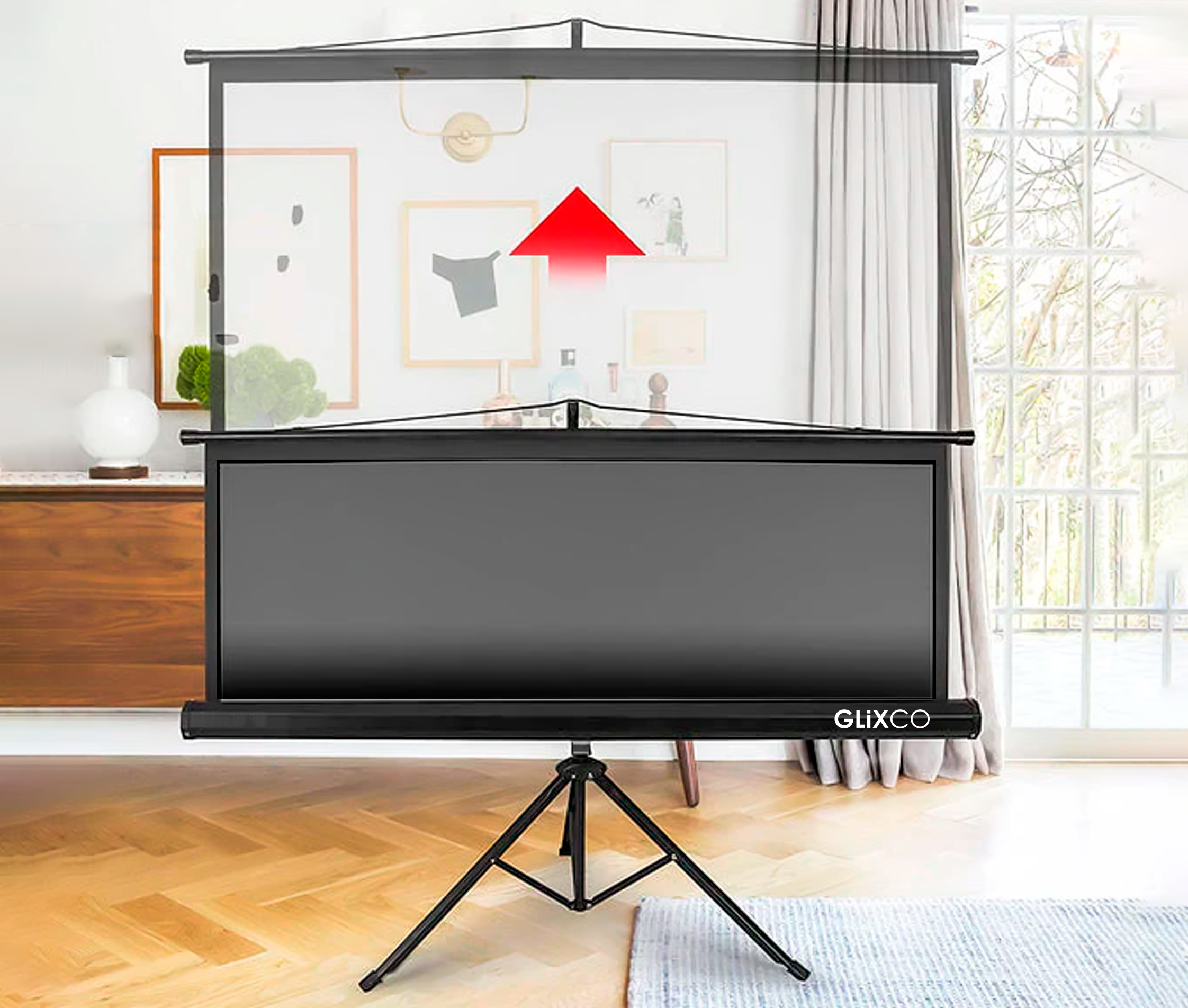 Ecran Gris Mate con Tripode 100 Pulg (4:3) 2.03x1.52 m / MATE