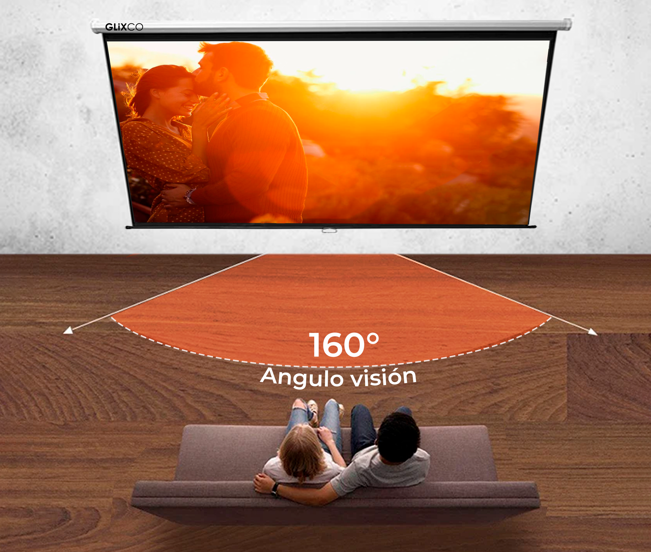 Ecran Manual 100 Pulg (16:9) 2.21x1.25 m / Fibra de Vidrio