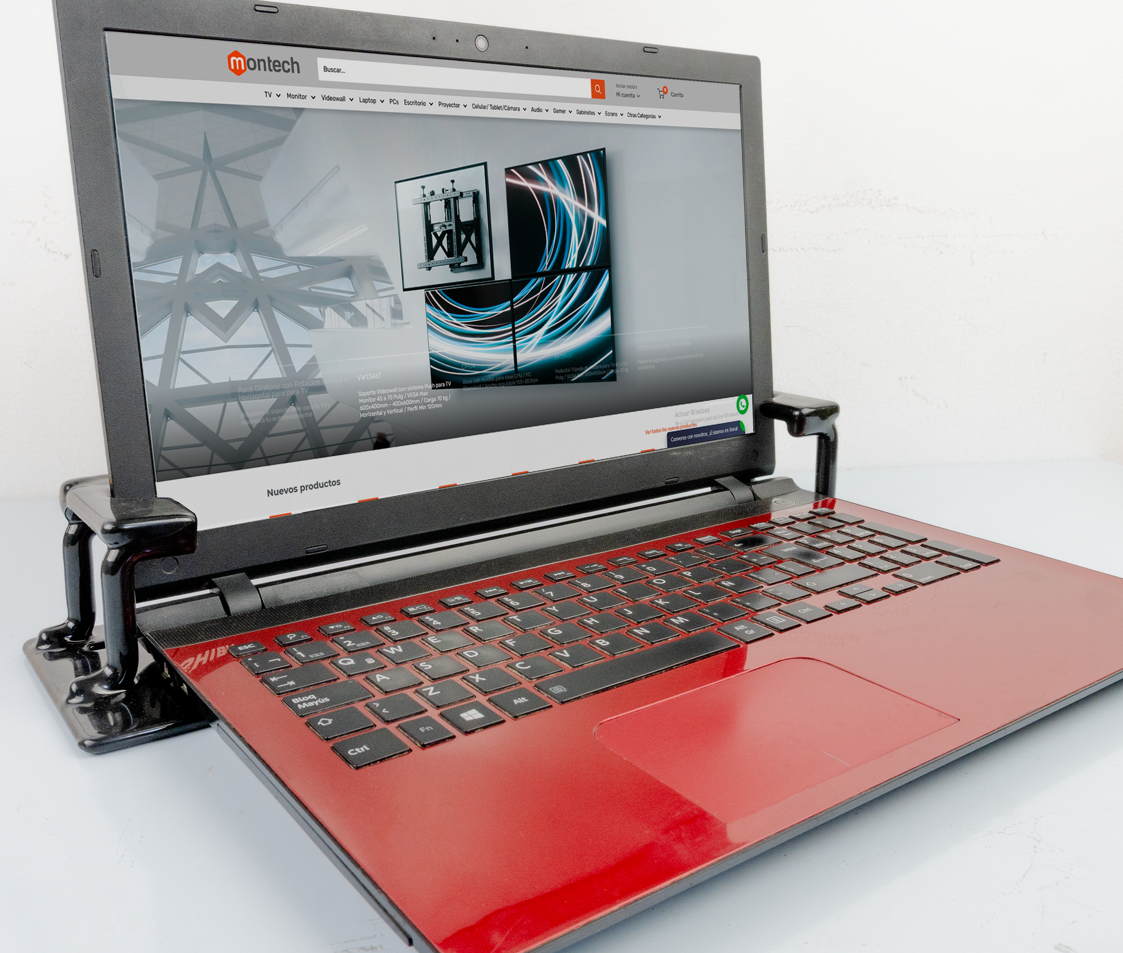 Soporte Base Anti-robo con Llave y Cable de Seguridad para Laptop