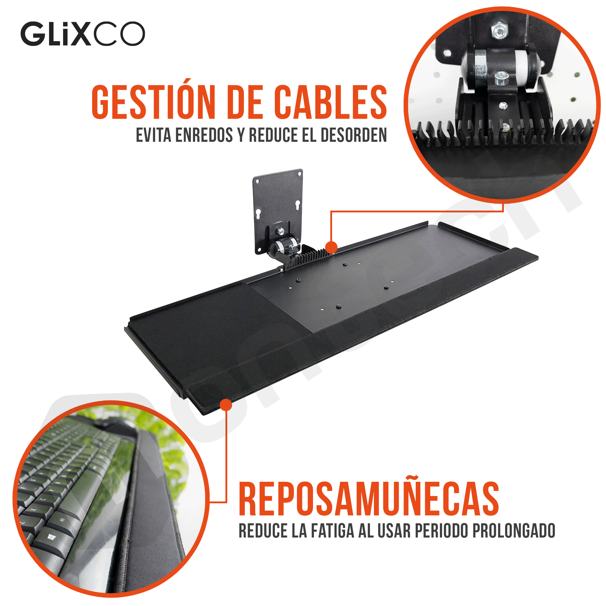 Bandeja para Teclado con Montaje a Pared