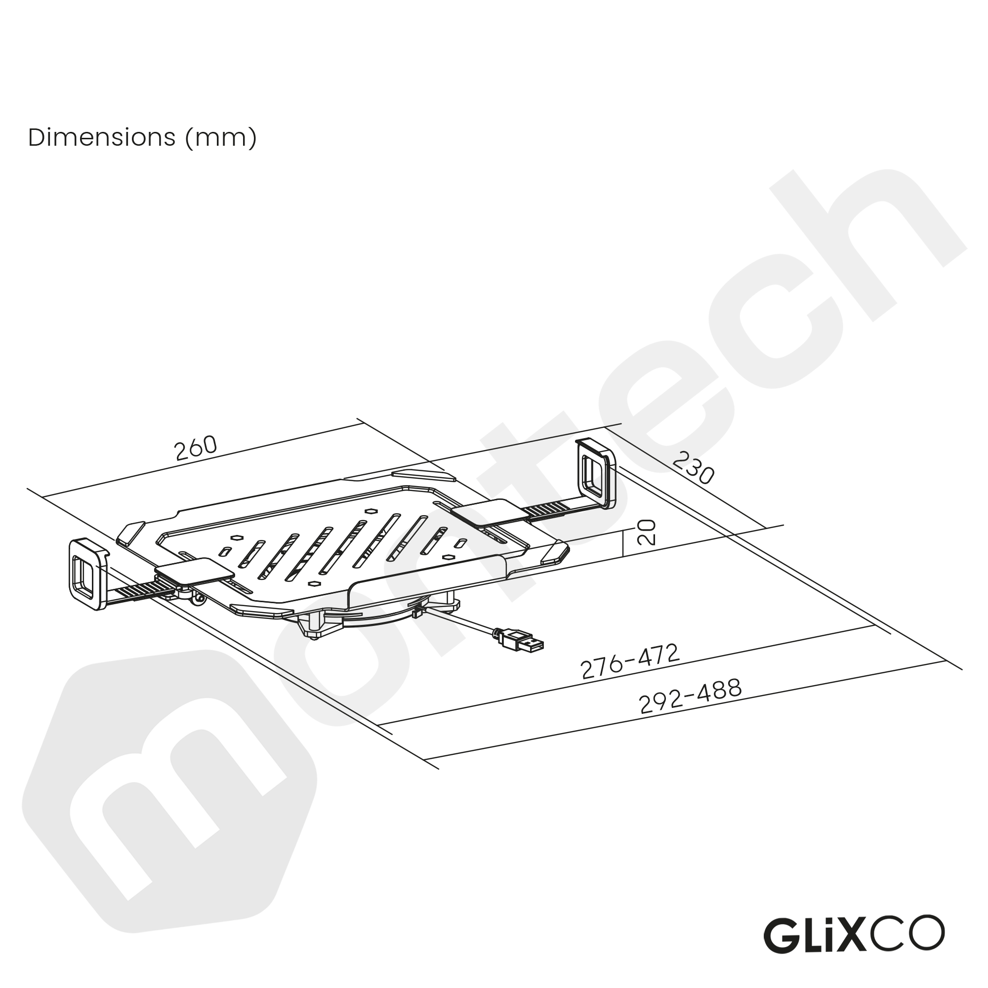 Soporte para Laptop 12-17 Pulg con Ventilador de Refrigeración con Iluminación RGB