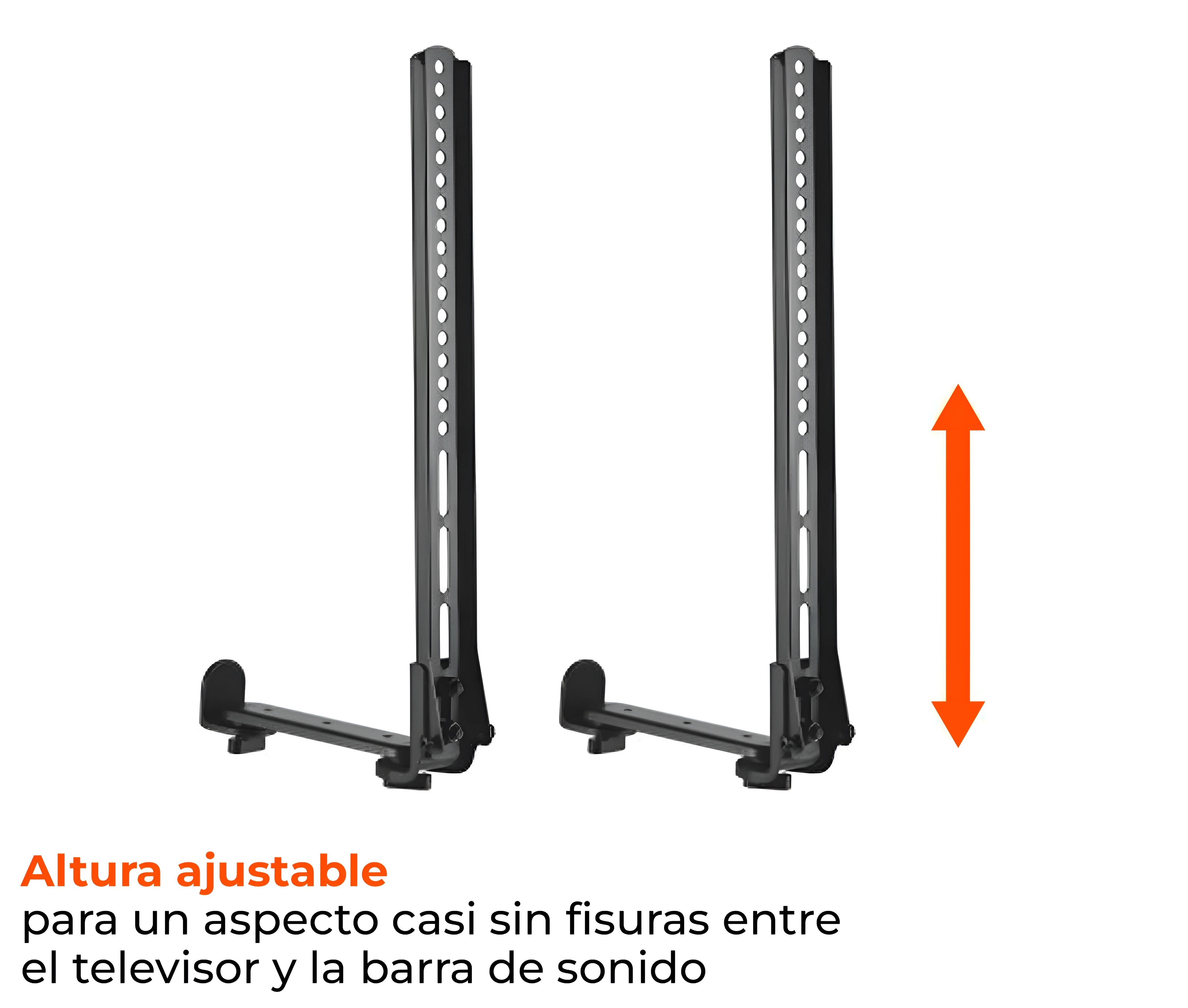 Soporte para Barra de Sonido Montaje Debajo o Encima de TV con Base Antideslizante