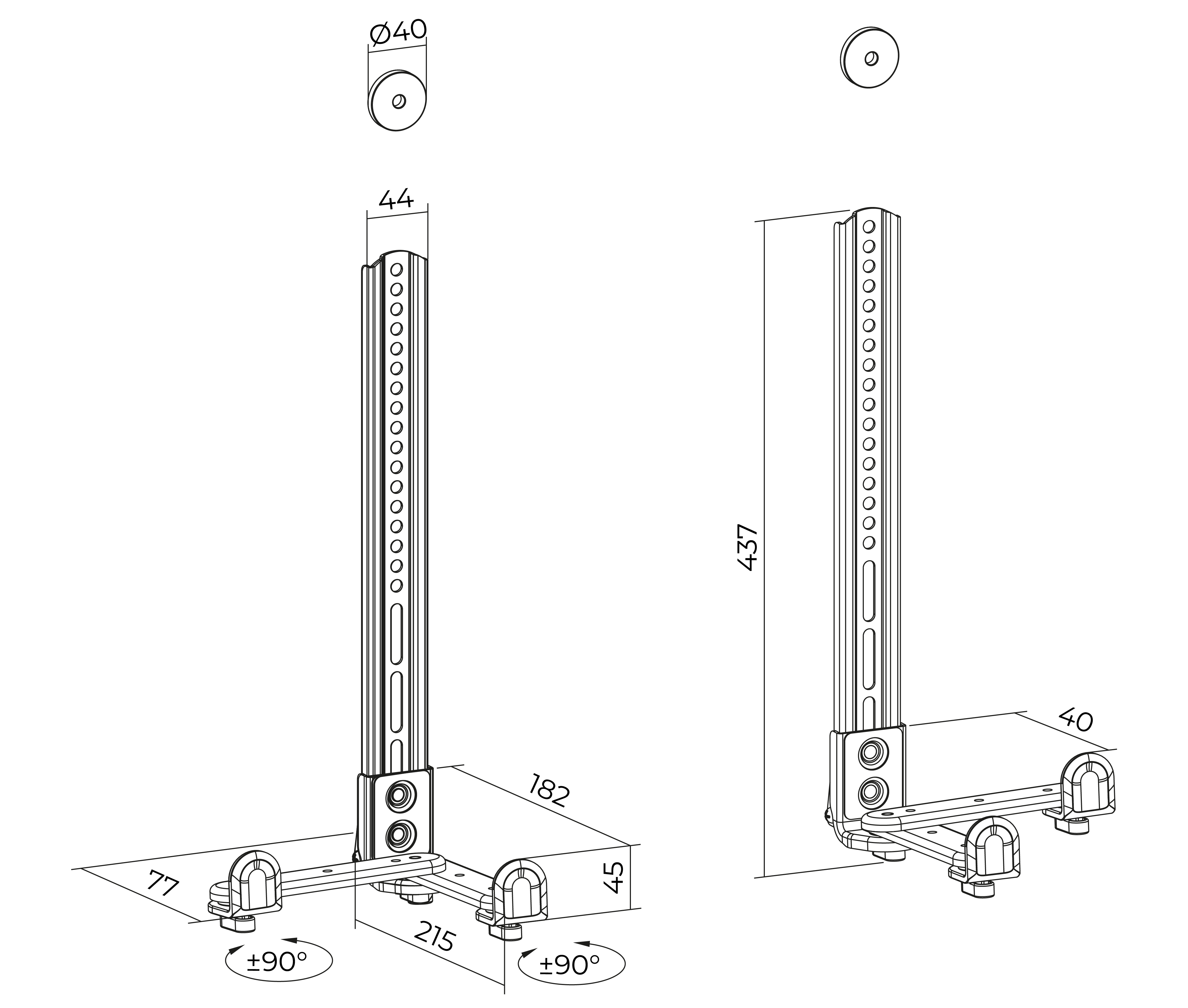 Soporte para Barra de Sonido Montaje Debajo o Encima de TV con Base Antideslizante