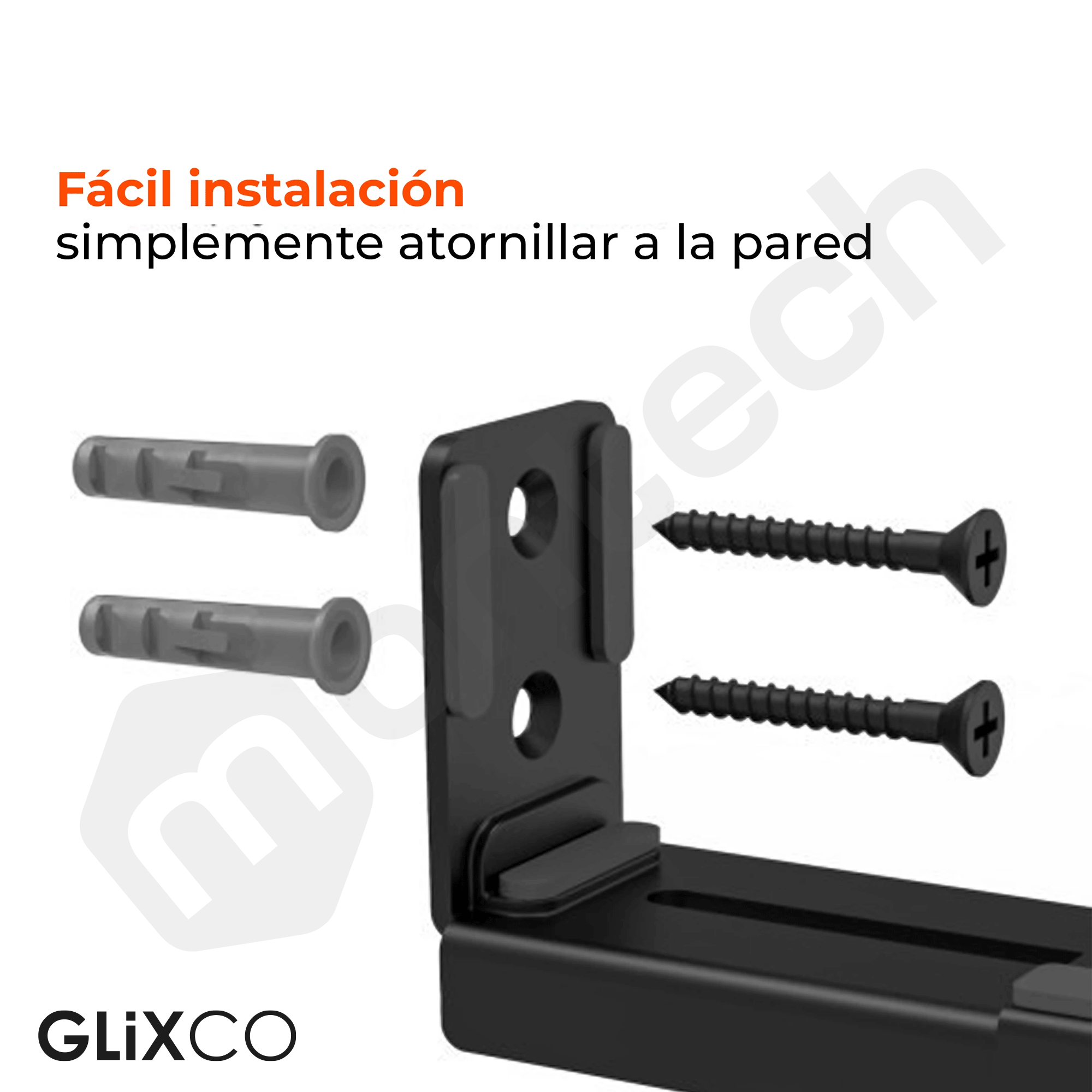 Rack Soporte de Pared para Barra de Sonido y Parlante - Regulable 9cm a 15cm (PAR)