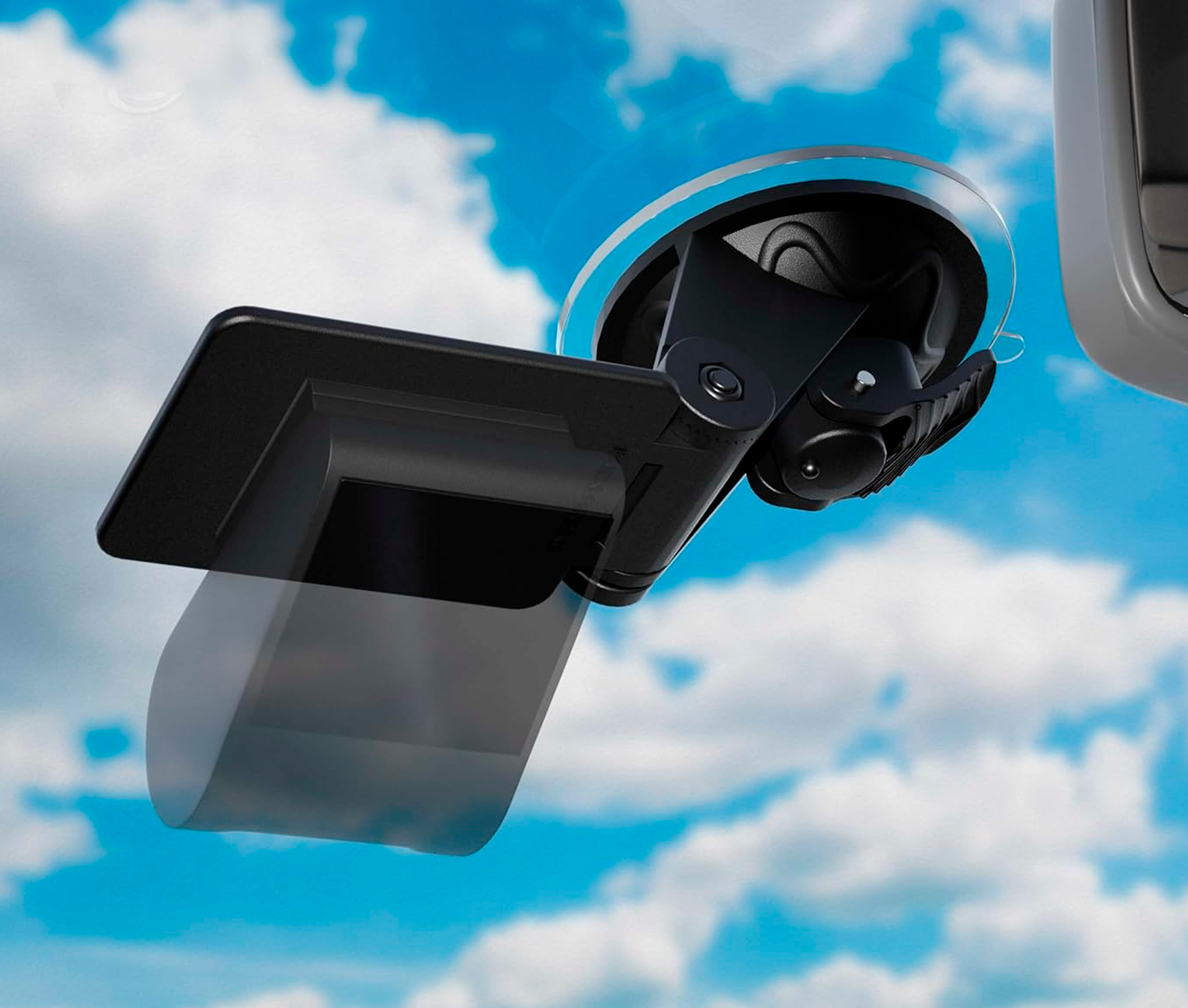 Soporte de succión Montaje en parabrisas para EZ Pass Toll Transpondedores Bluetooth GPS receptores y detectores de radar