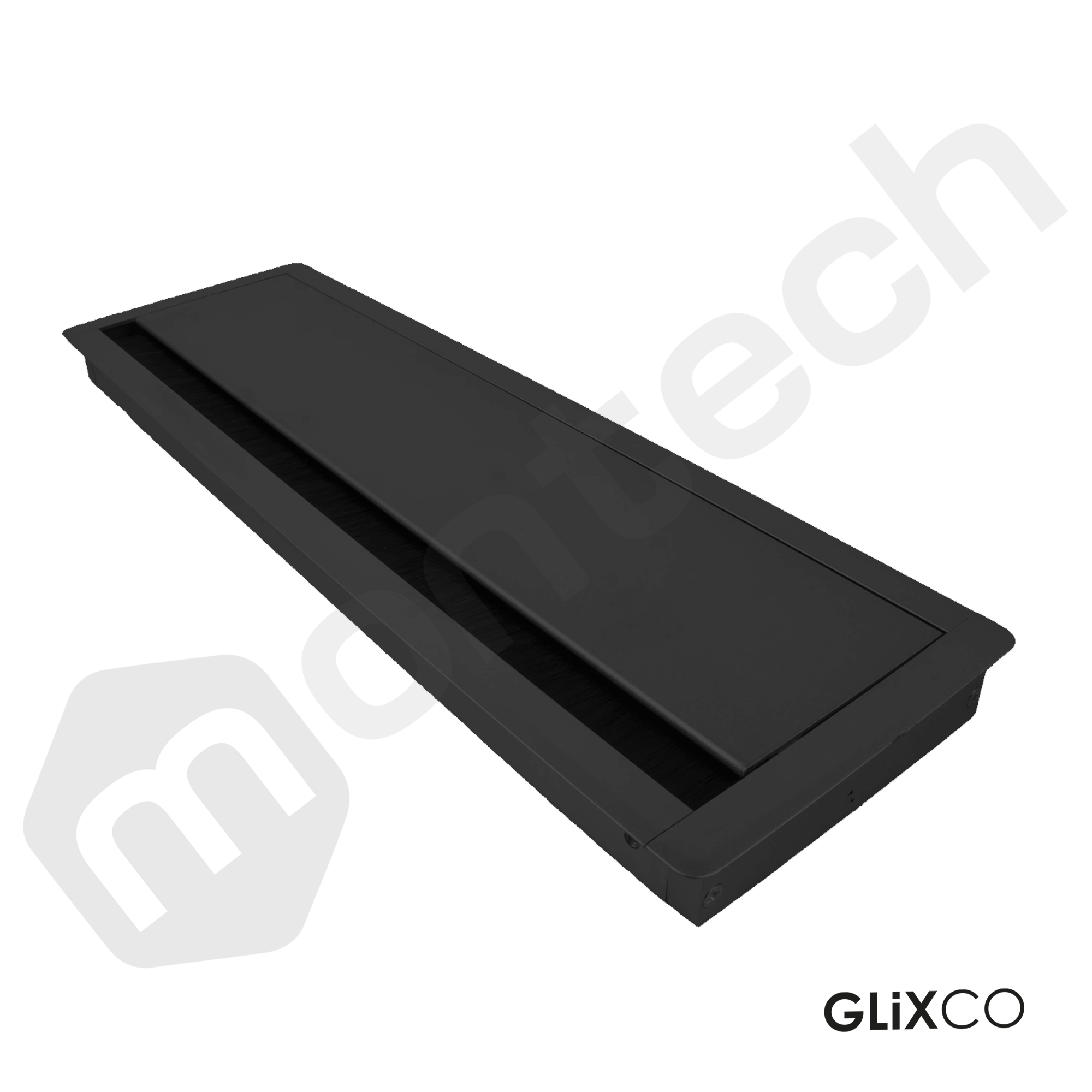 Tapa Pasacables de Aluminio con Cierre Lento (Largo 40 x Anch 12.7 cm)