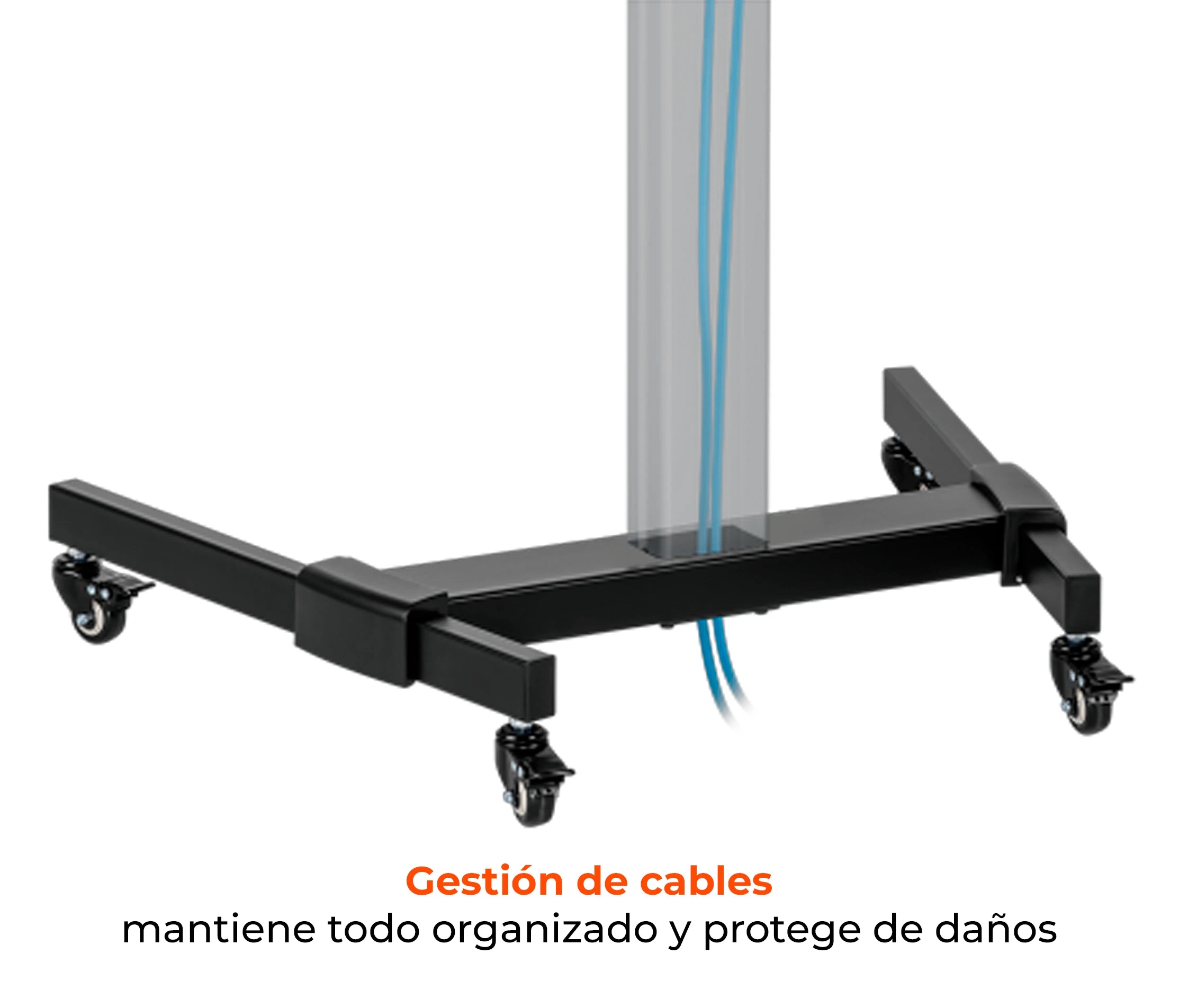 Pedestal con Rotación Vertical y Horizontal para TV 37-70 Pulg / Rotación 90° / VESA Max 600x400mm / Carga 50 kg