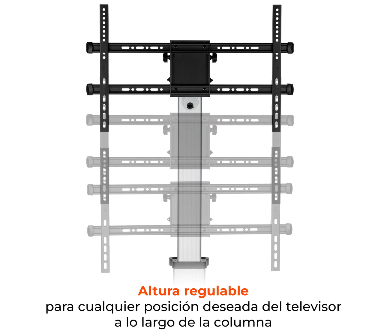 Pedestal con Rotación Vertical y Horizontal para TV 37-70 Pulg / Rotación 90° / VESA Max 600x400mm / Carga 50 kg