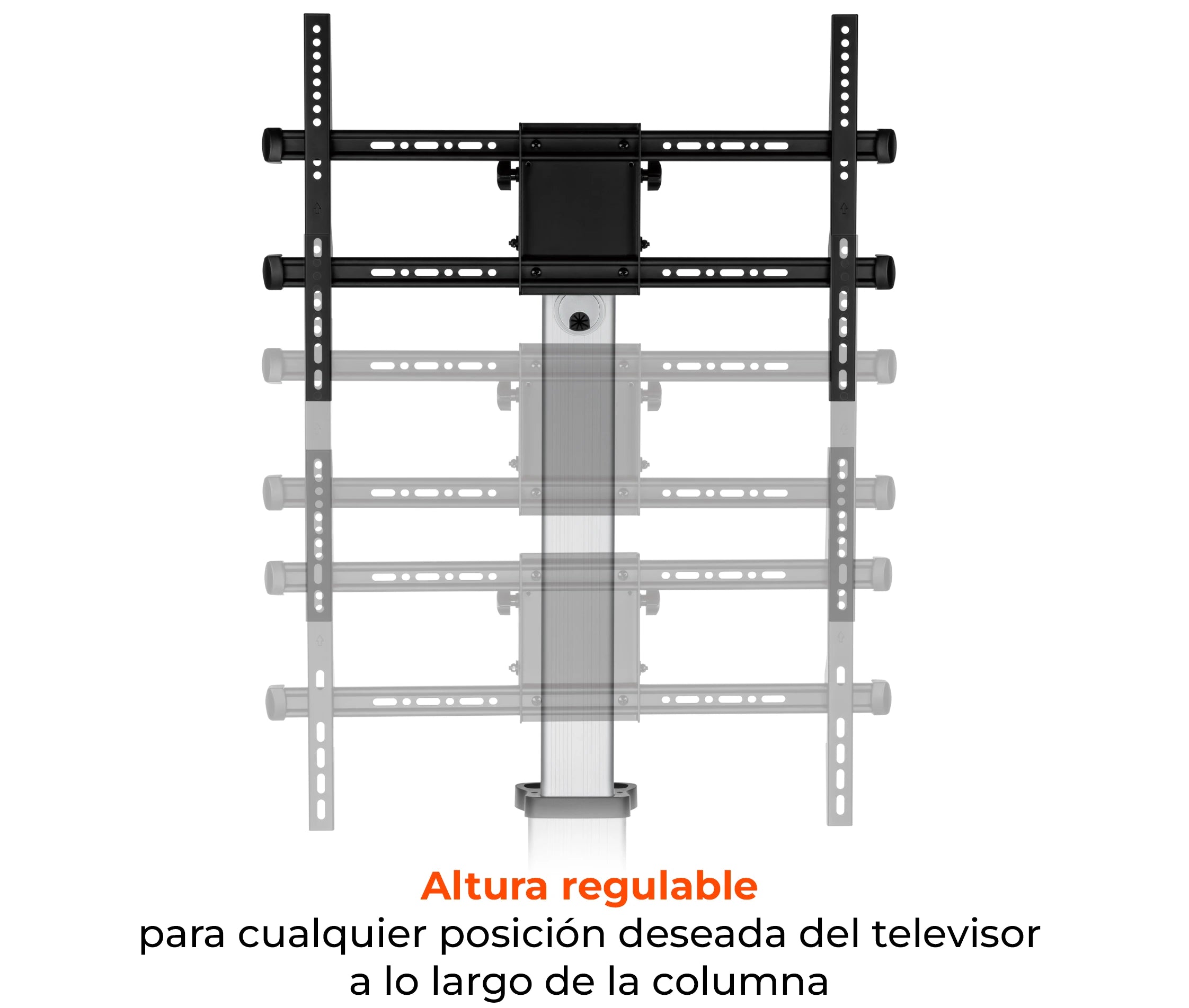 Pedestal con Rotación Vertical y Horizontal para TV 37-70 Pulg / Rotación 90° / VESA Max 600x400mm / Carga 50 kg