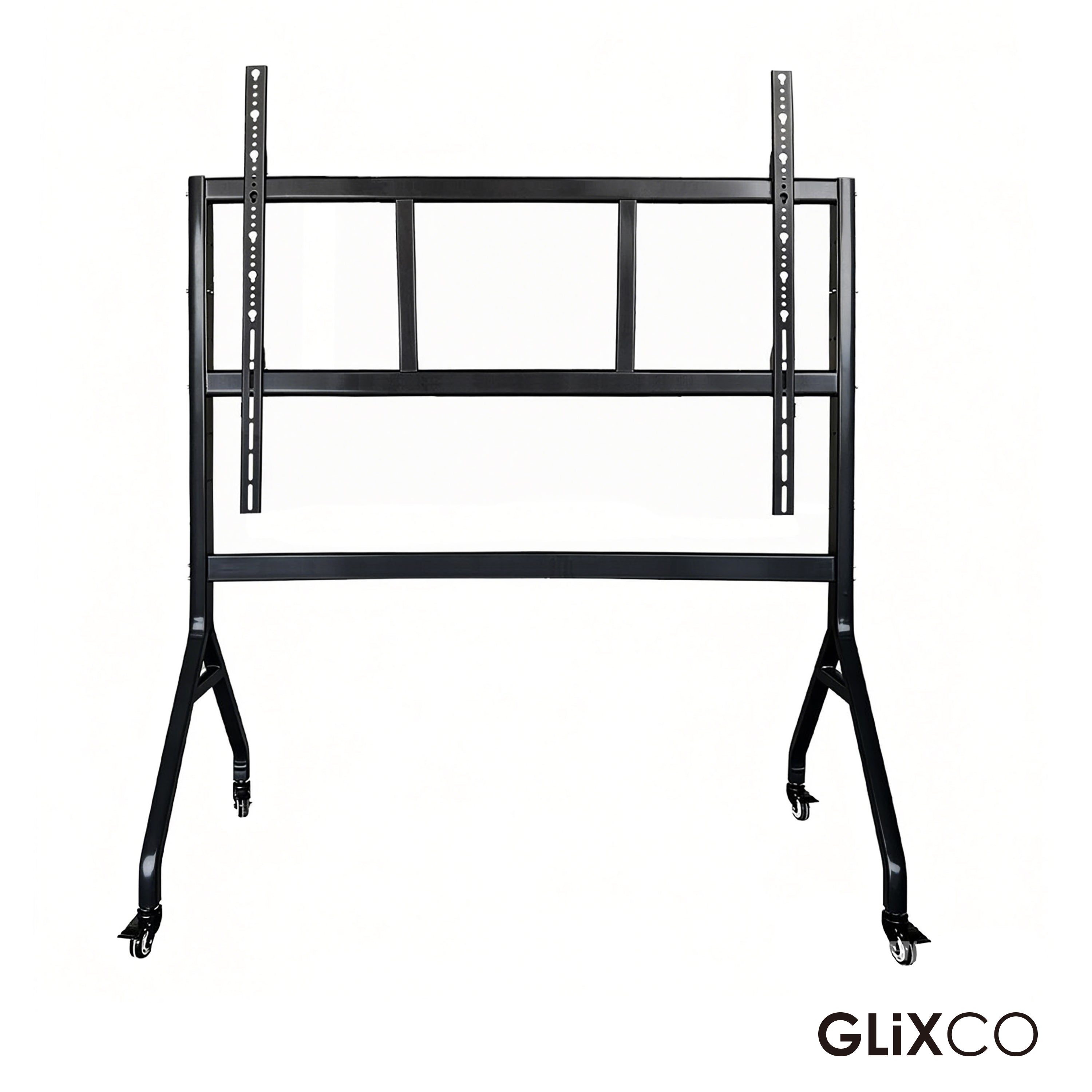 Rack Pedestal con Ruedas para TV 85 a 120 Pulg / VESA Max 1600x1100mm / Carga 120 kg