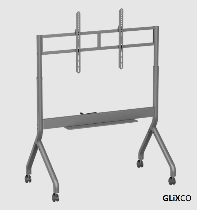 Rack Pedestal con Manivela TV 60 a 110 PULG / Vesa Max 1200X600MM / Carga 120 KG - GRIS