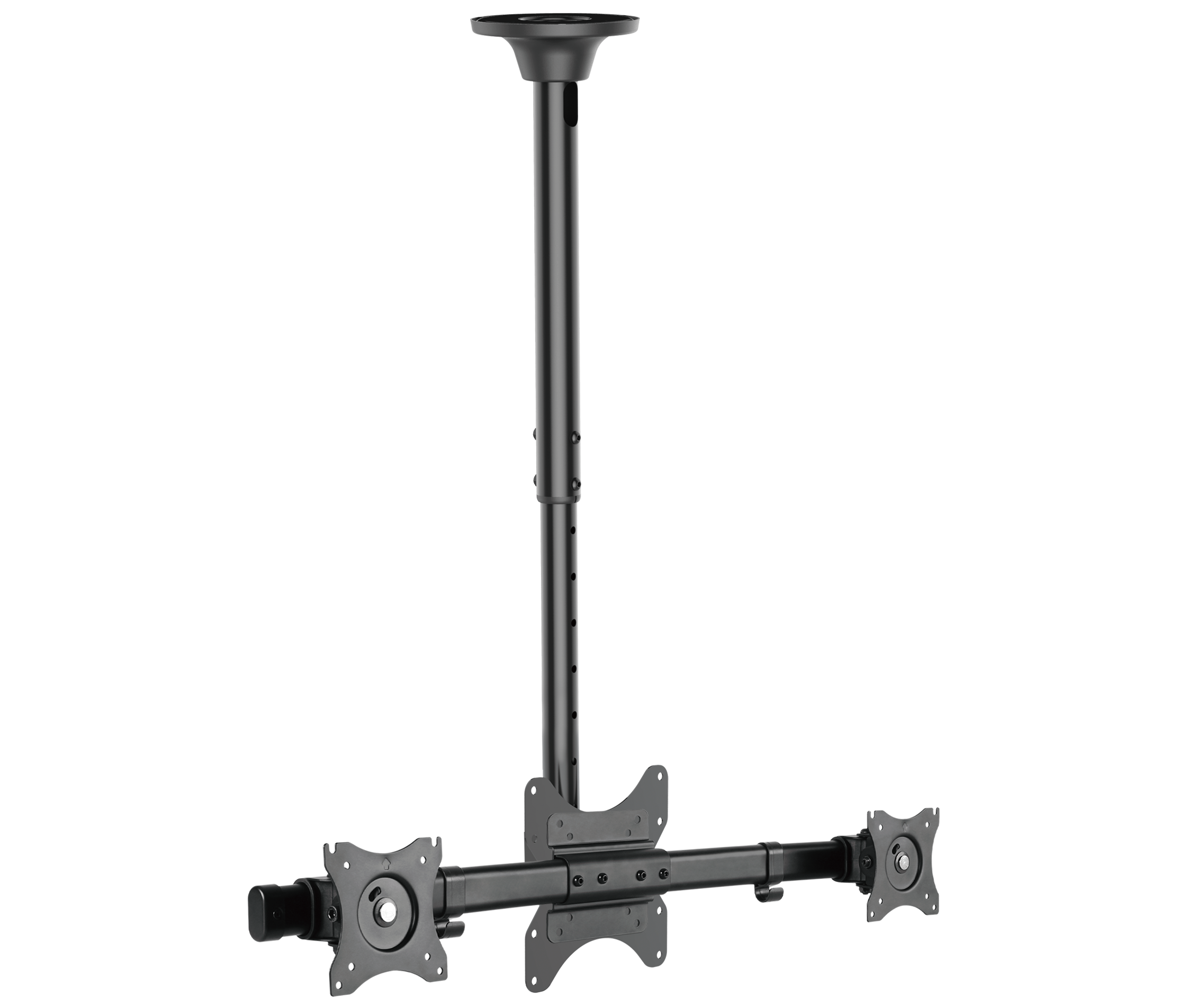 Rack Techo para 2 Monitores 13 a 27 Pulg / Alt Regulable 56 a 91 cm / VESA Max 100x100mm / Carga 10 kg