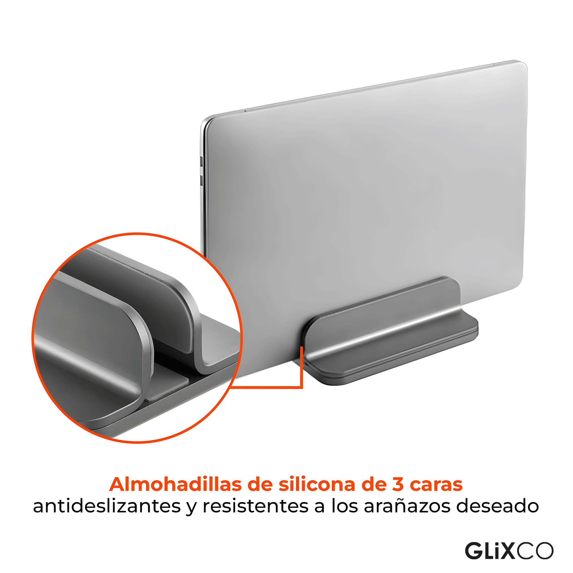 Soporte Base de Aluminio para Laptop - Ancho Ajustable