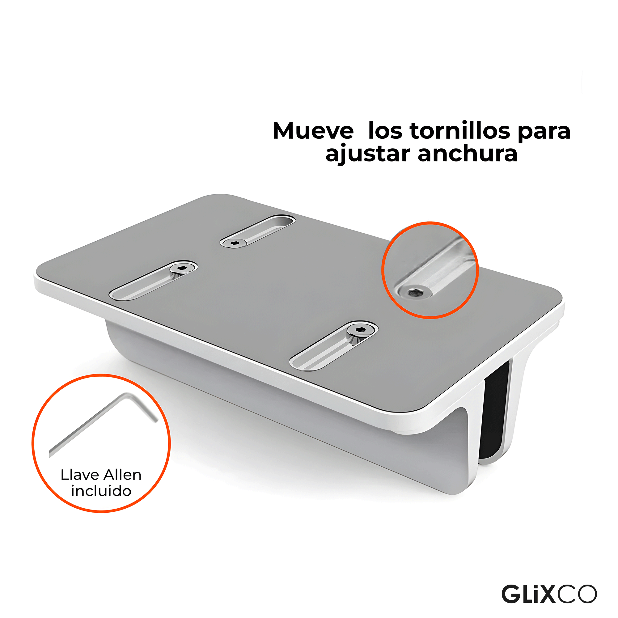 Soporte Base de Aluminio para Laptop - Ancho Ajustable