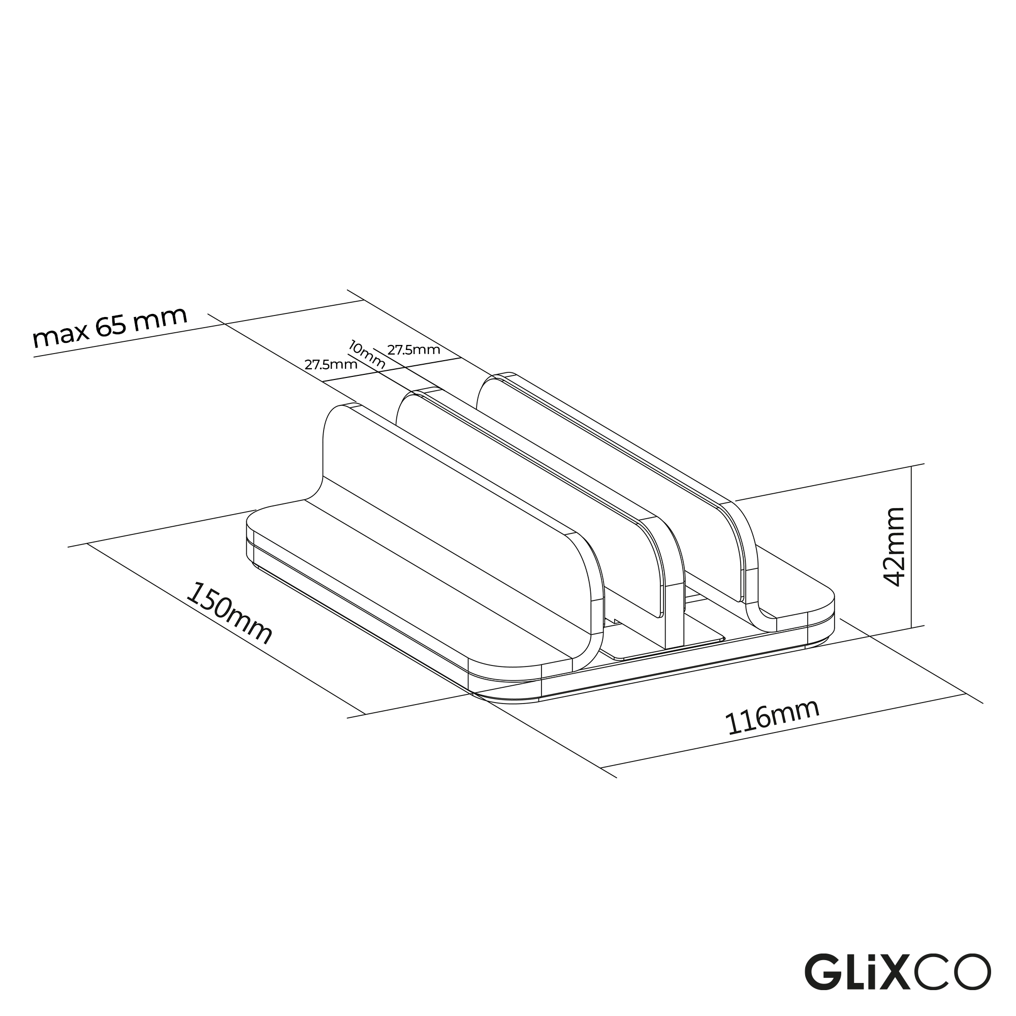 Soporte Vertical de Aluminio Doble para Laptop y Tablet / Ancho Ajustable