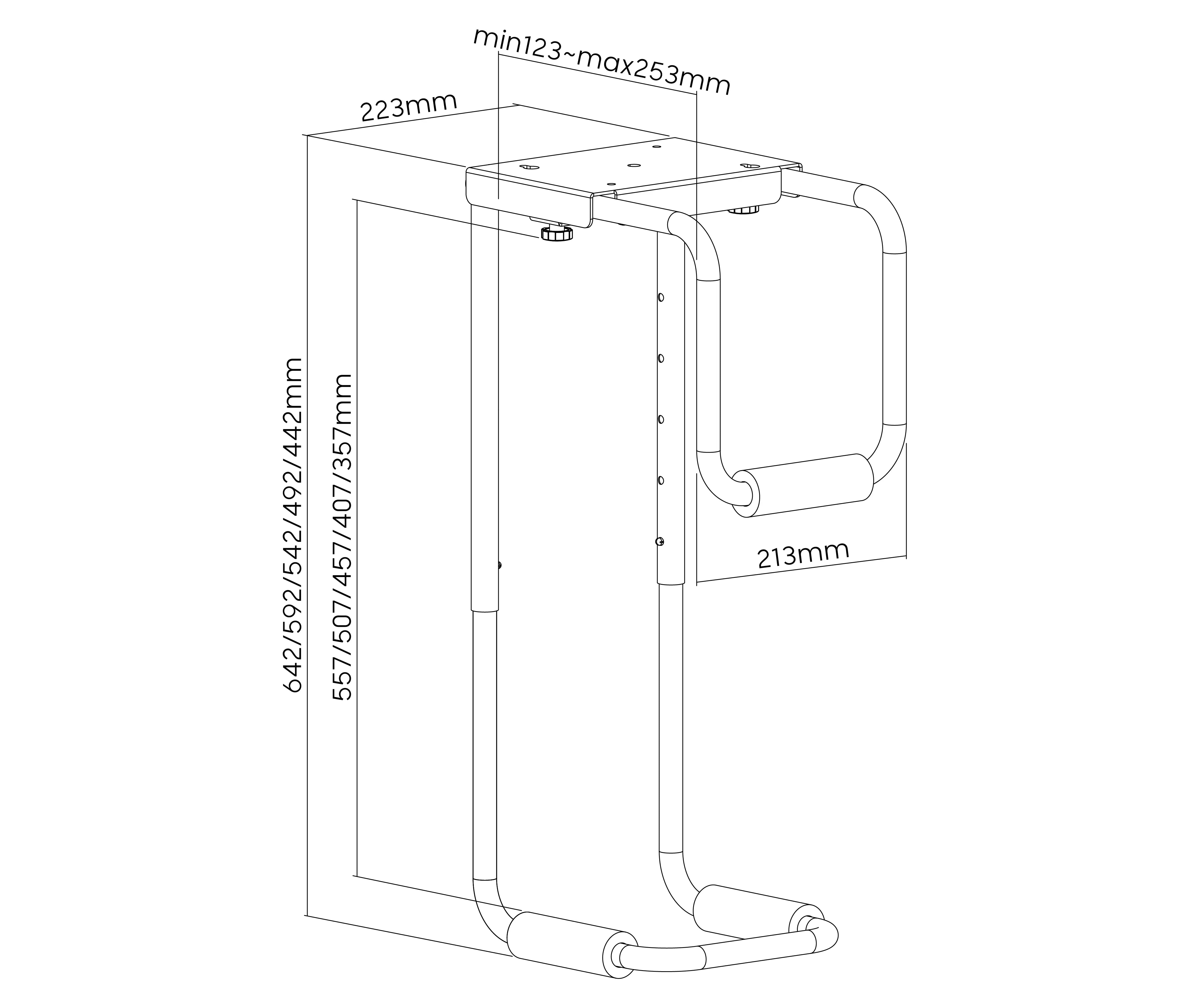 Soporte para CPU / PC Pesado Gamer - Debajo de Escritorio