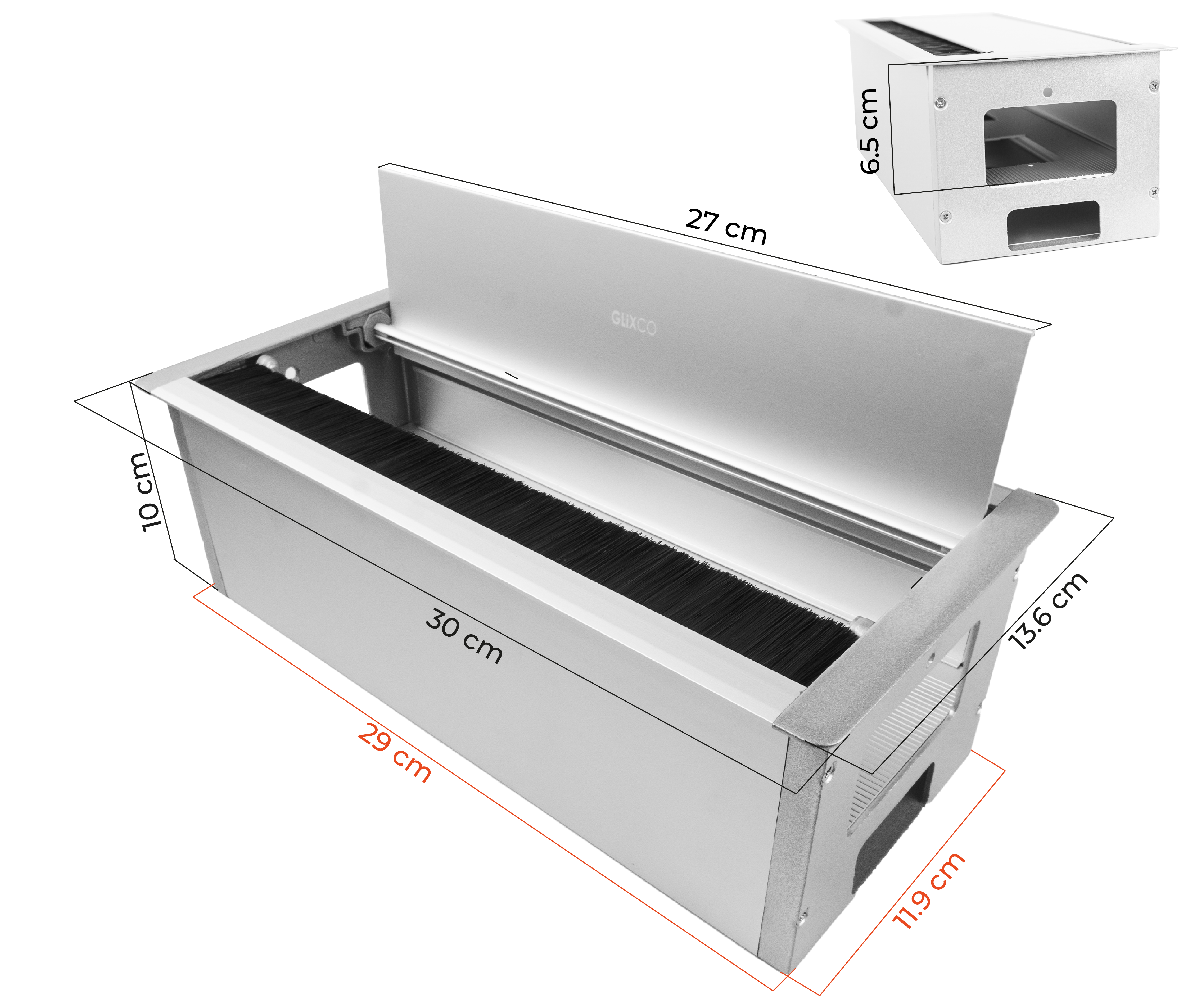 Caja de Conexion doble con Tapa cables de Aluminio (Largo. 30 x Anch. 13.6 cm)