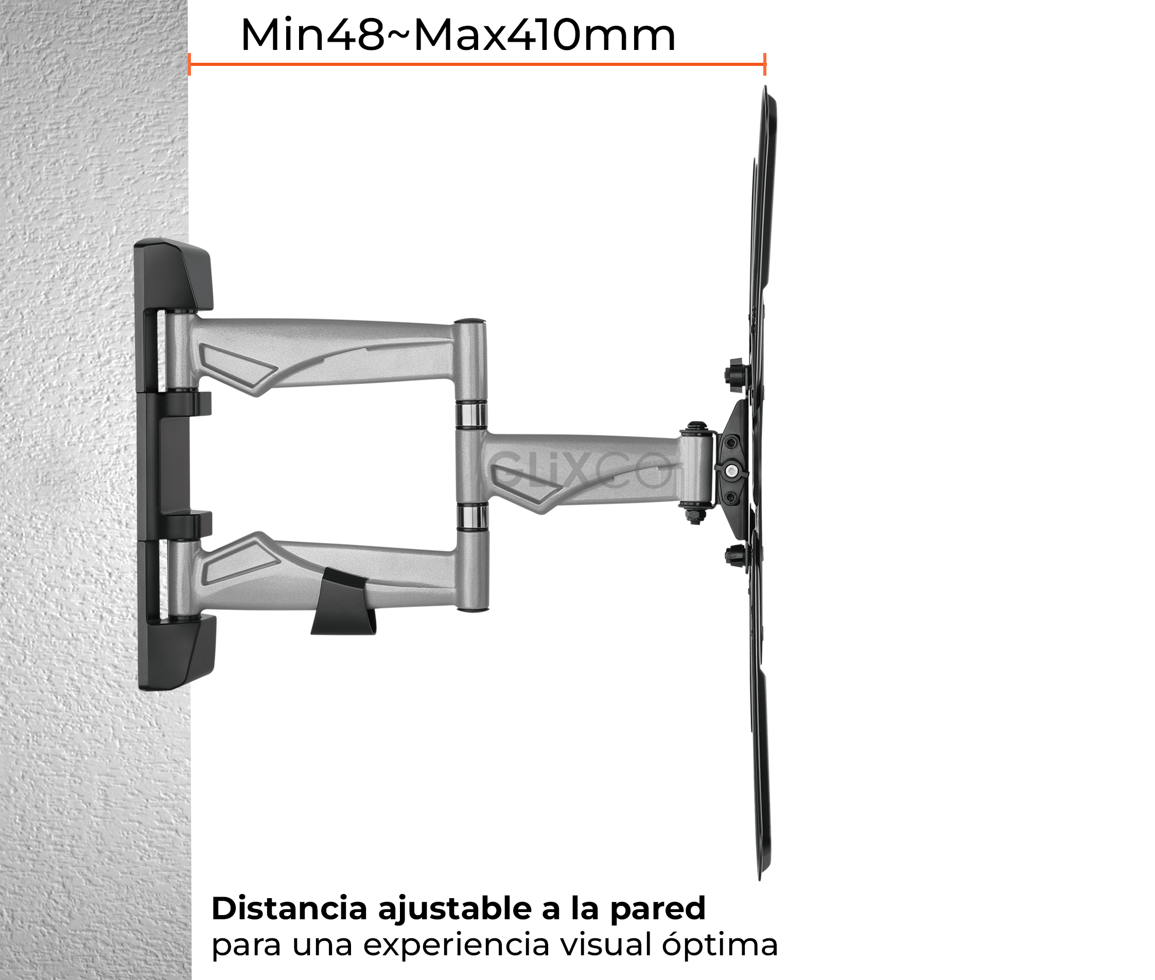 Rack Giratorio para TV 23 a 55 Pulg / VESA Max 400x400mm / Carga 30 kg