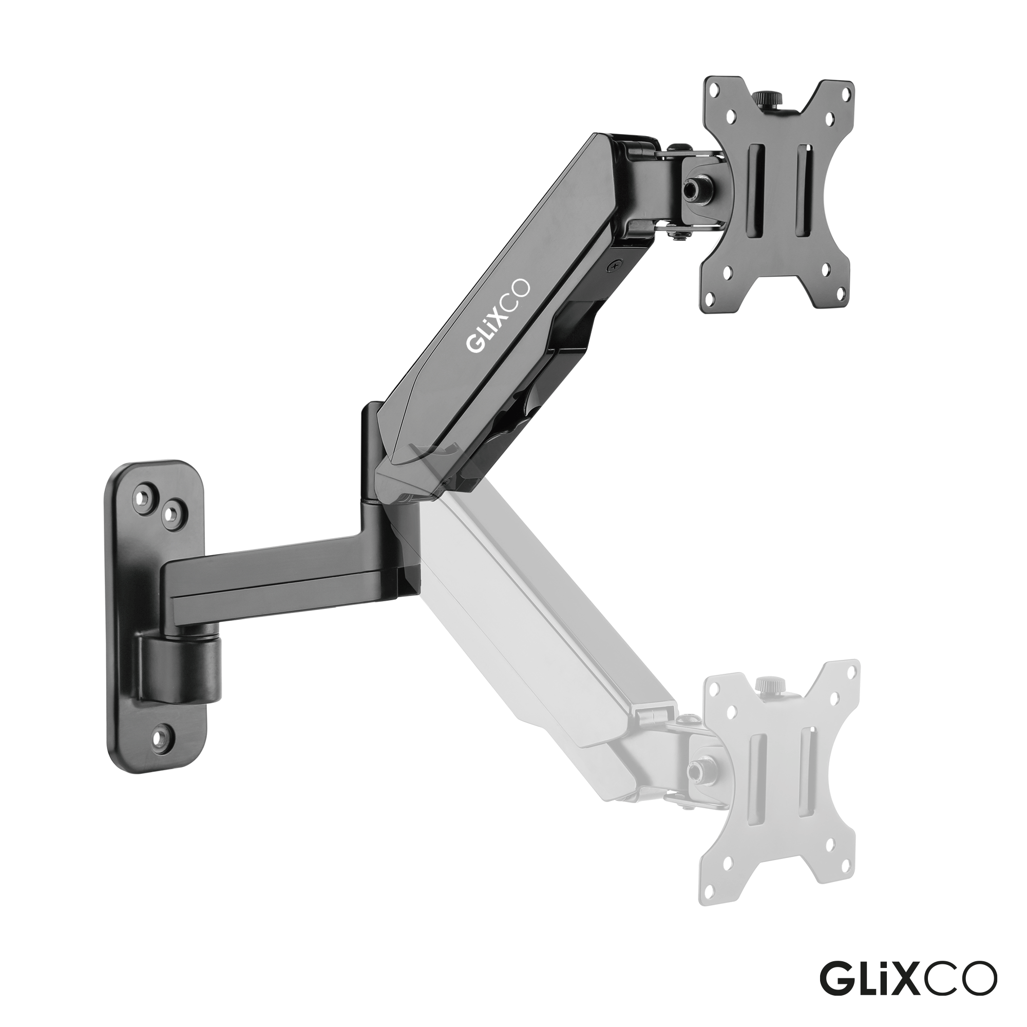 Rack Soporte con Gas Spring de Pared para Monitor 17 a 32 Pulg