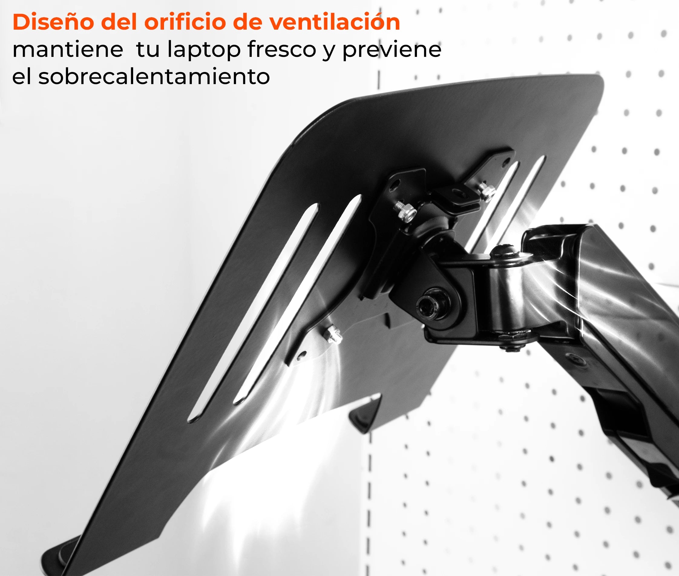 Rack Soporte con Gas Spring de Pared para Laptop 10 a 15 Pulg