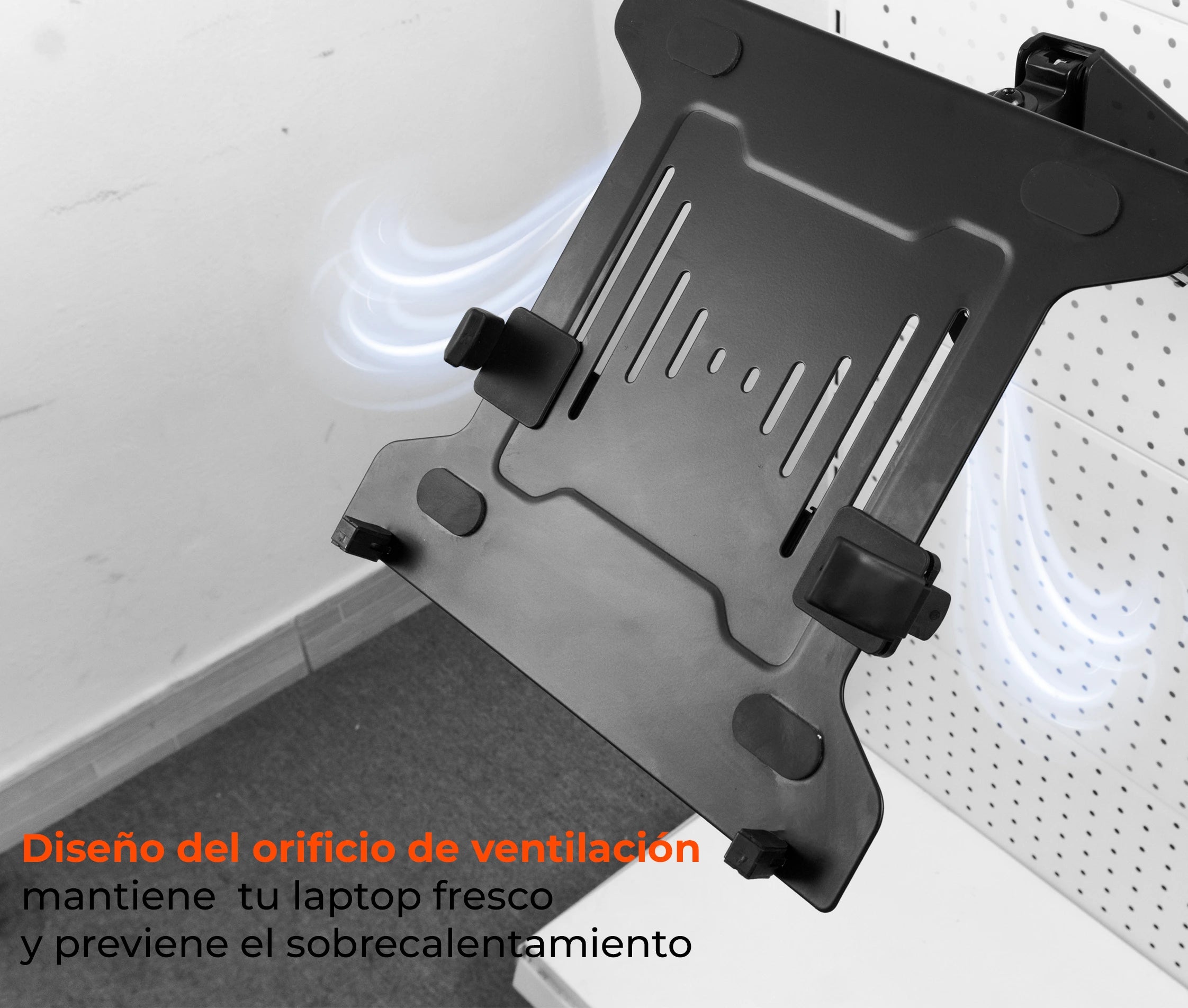 Rack Soporte con Gas Spring de Pared para Laptop 10 a 15.6 Pulg