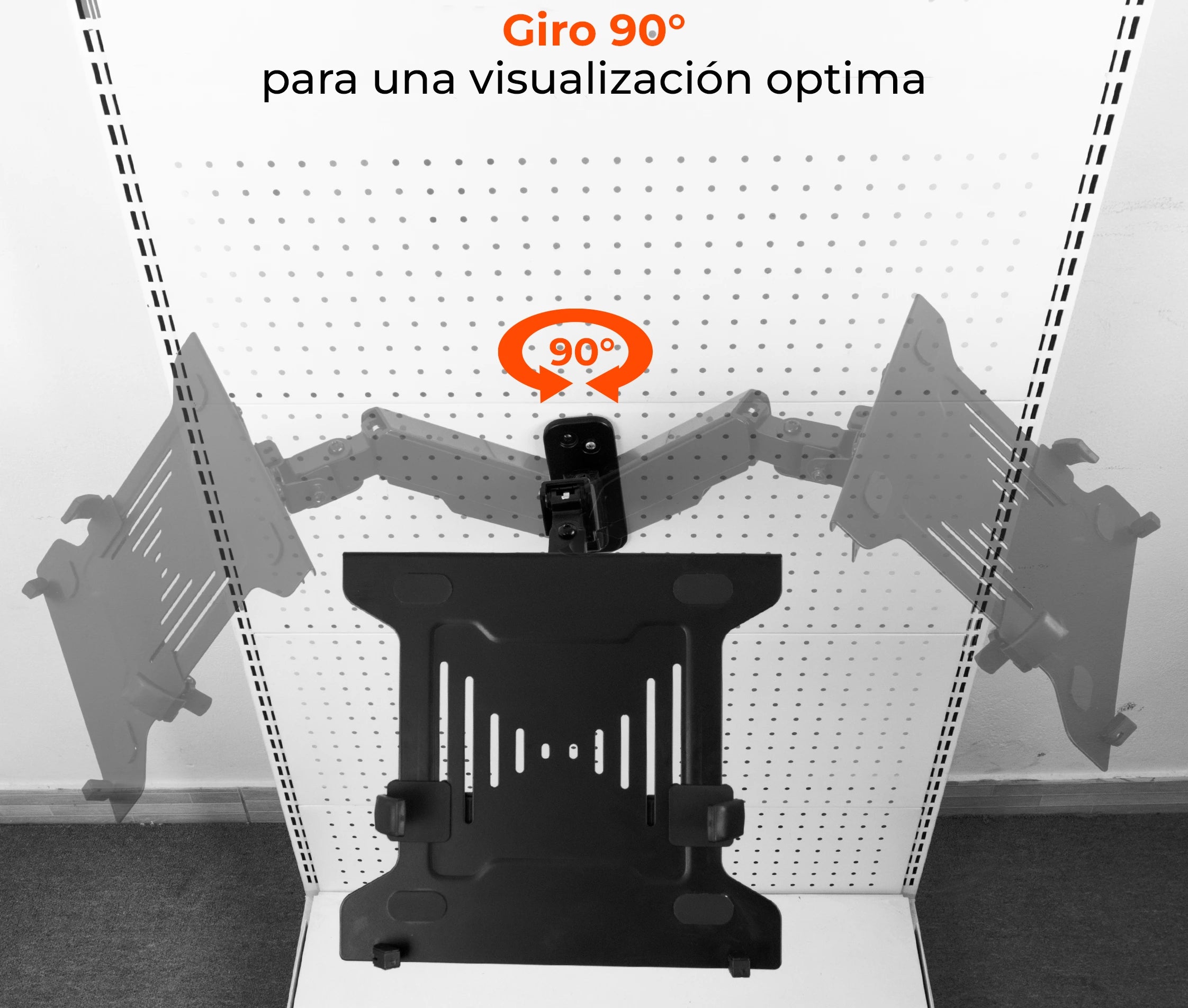 Rack Soporte con Gas Spring de Pared para Laptop 10 a 15.6 Pulg