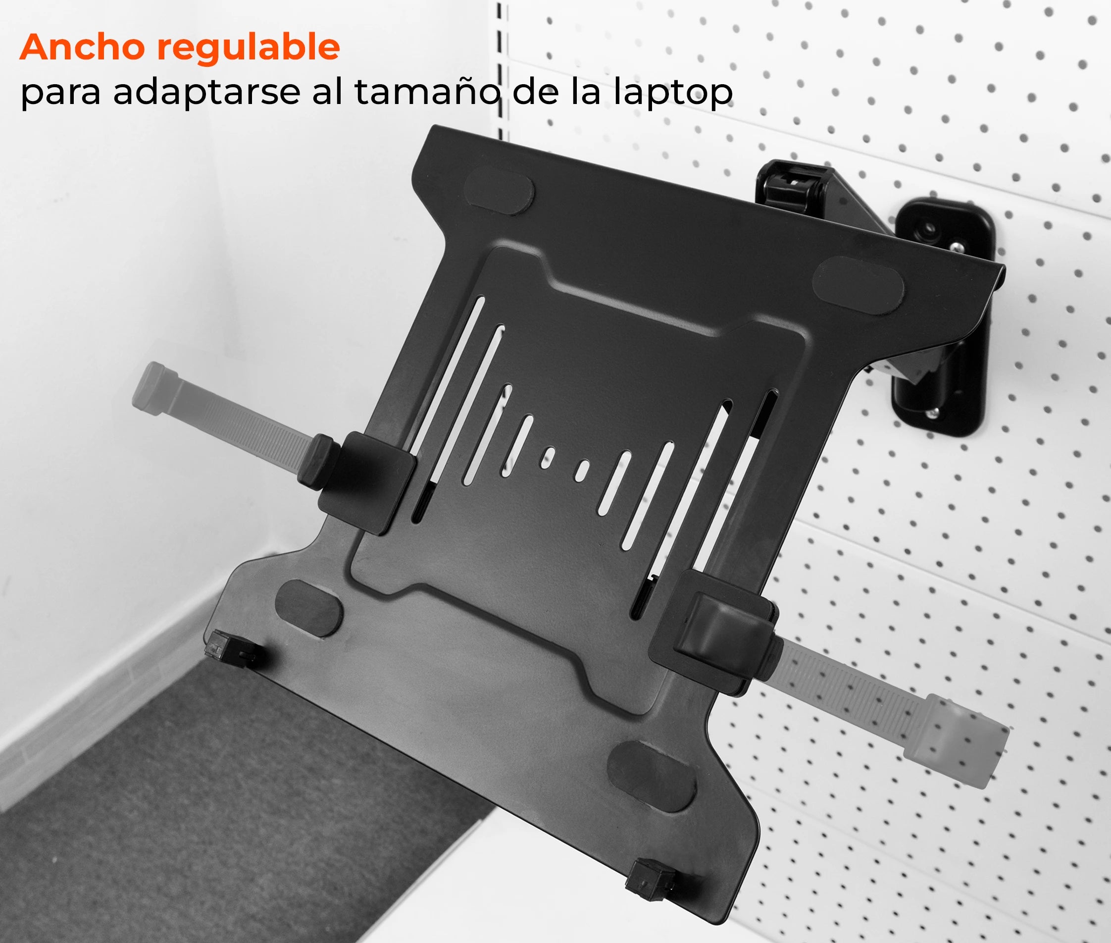 Rack Soporte con Gas Spring de Pared para Laptop 10 a 15.6 Pulg
