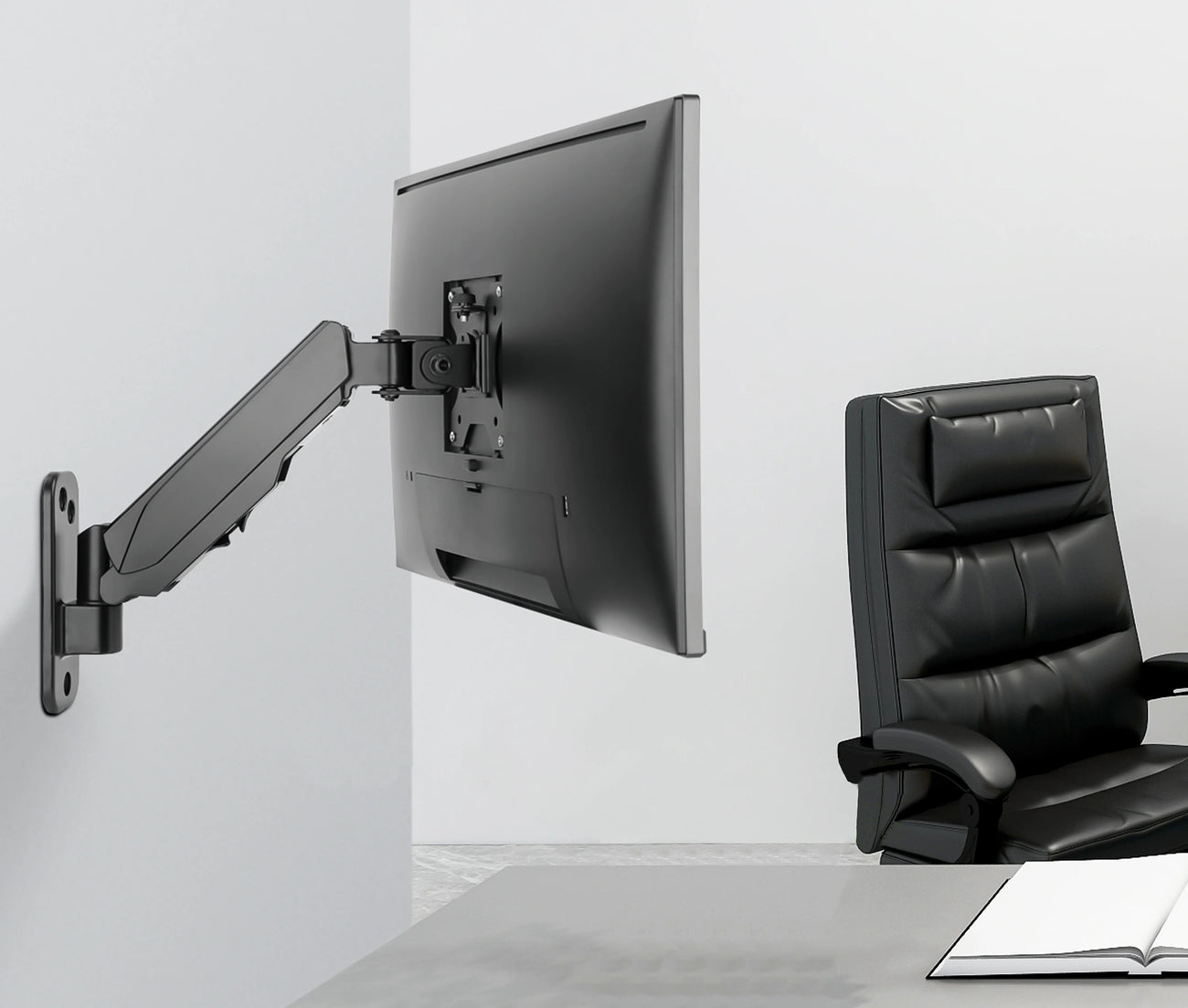 Rack Soporte con Gas Spring de Pared para Monitor 17 a 32 pulg