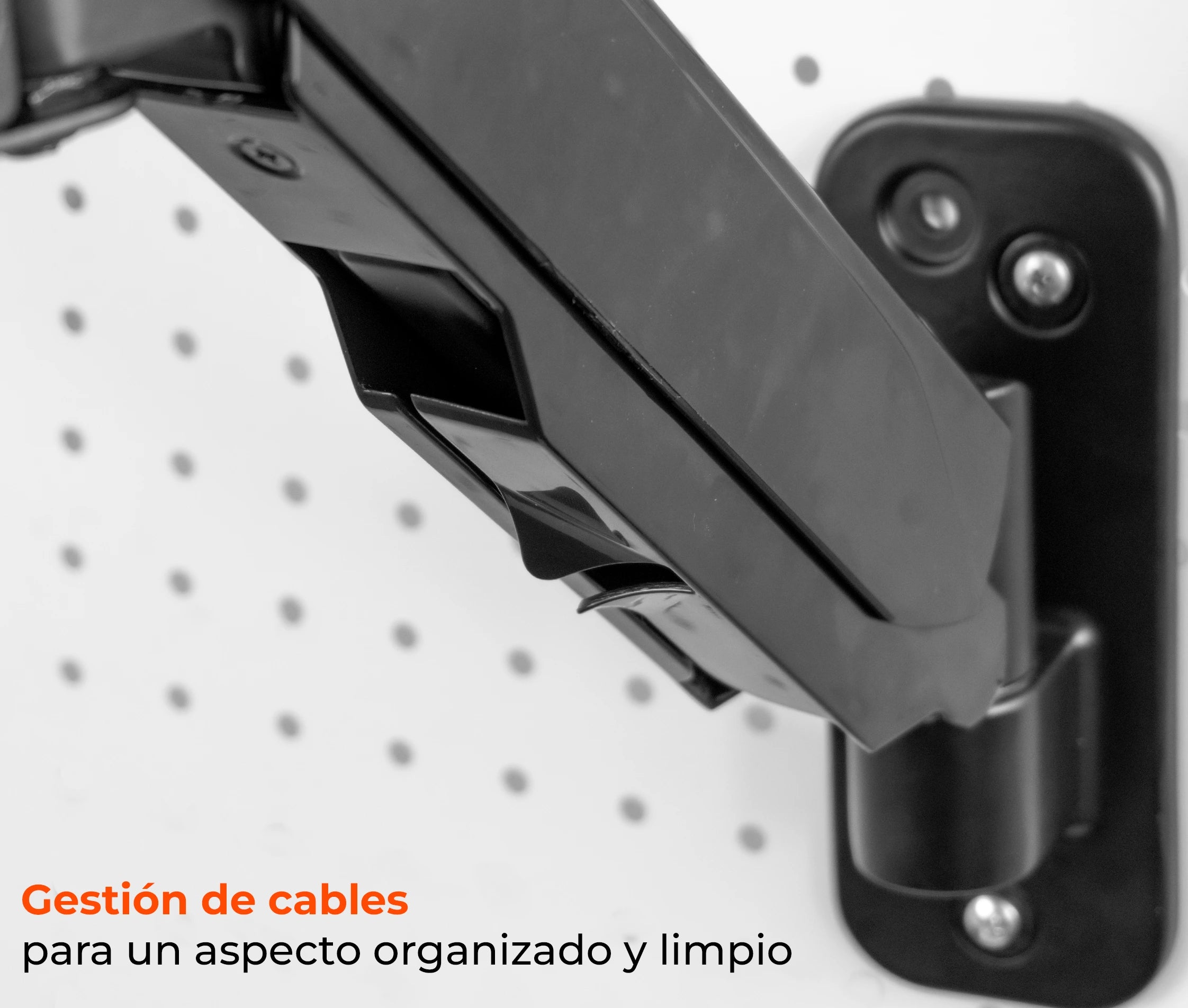 Rack Soporte con Gas Spring de Pared para Monitor 17 a 32 pulg
