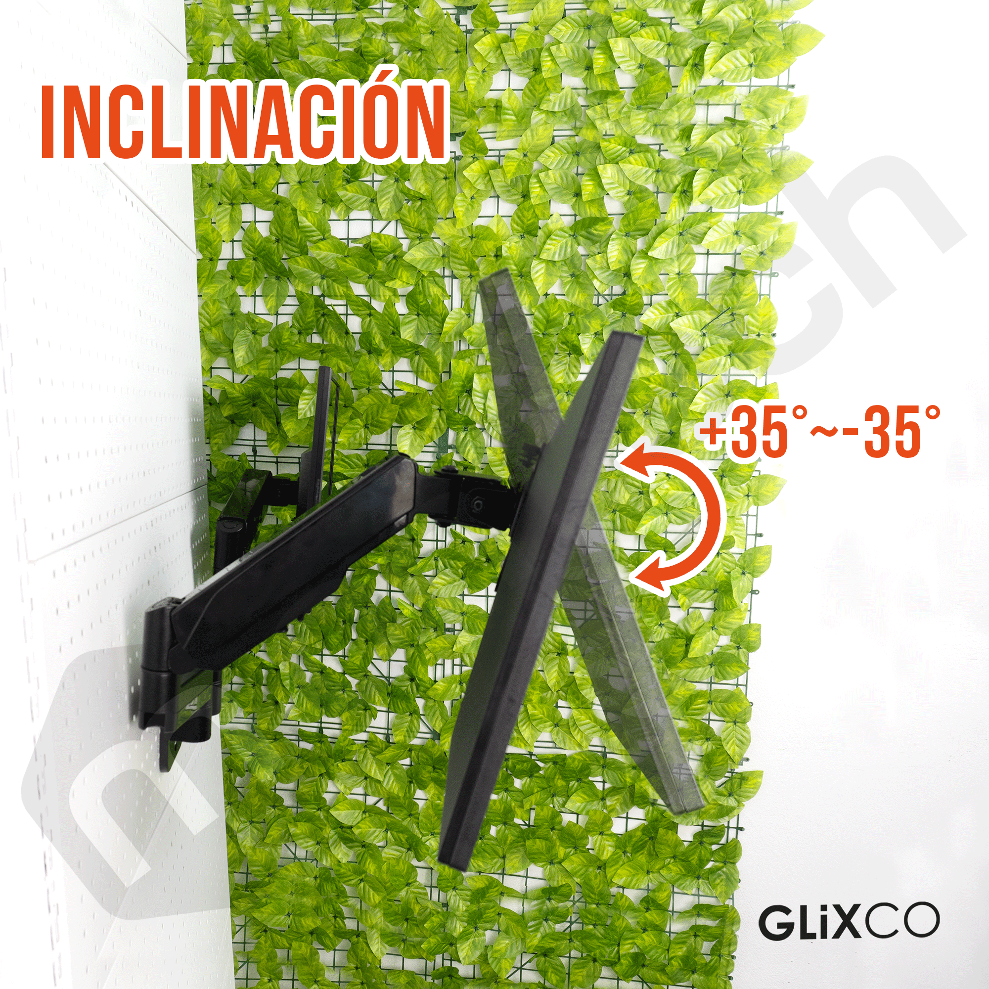 Rack Soporte Doble Brazo de Pared con Gas Spring para 2 Monitores 17 a 32 Pulg