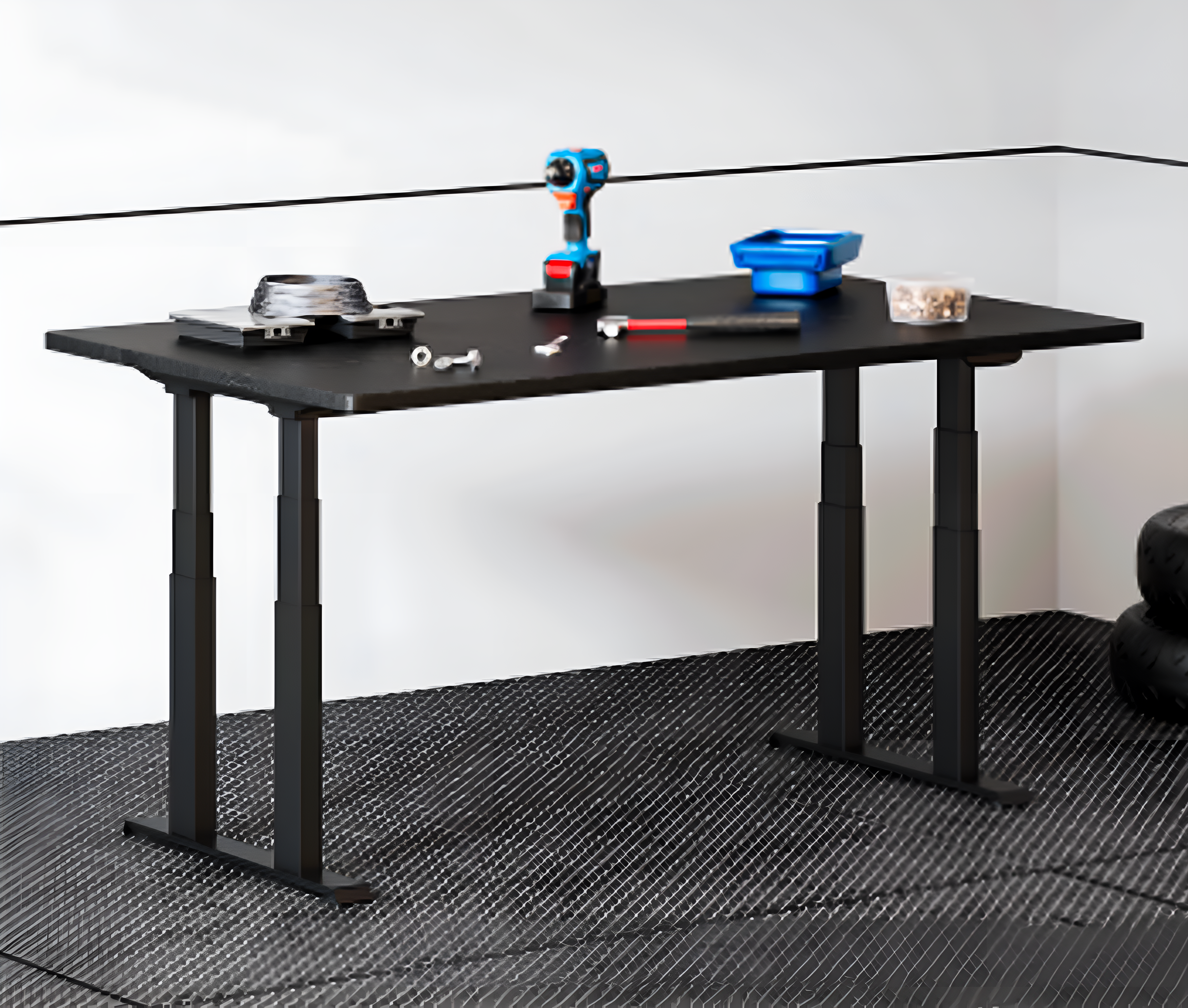 Escritorio Eléctrico de Cuatro Patas con Cuatro Motores / Ancho y Altura Regulable para trabajar sentado o de pie