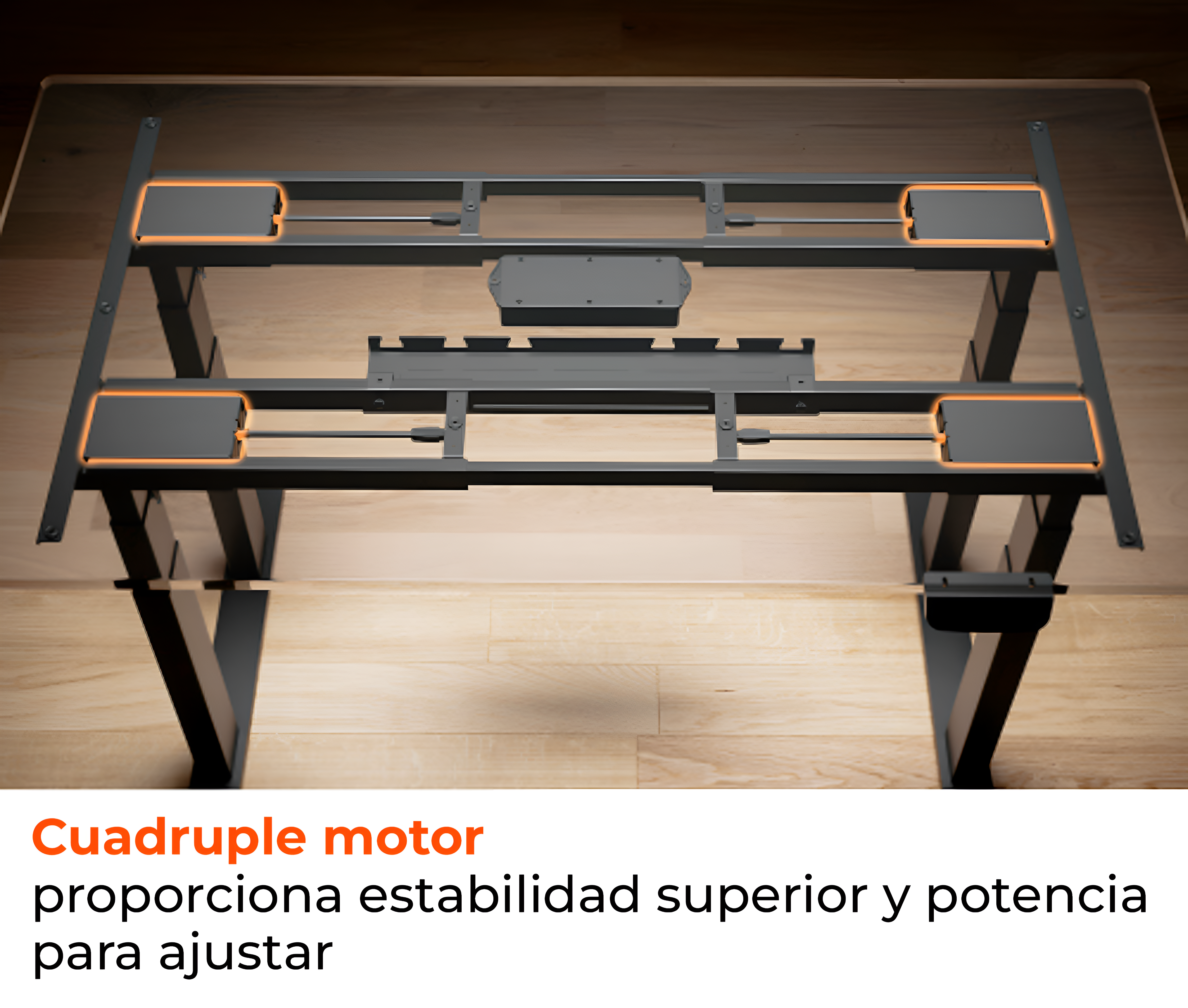 Patas Electricas Motorizado con Cuatro Motores para Escritorio / Carga 250 Kg / No Incluye Tablero