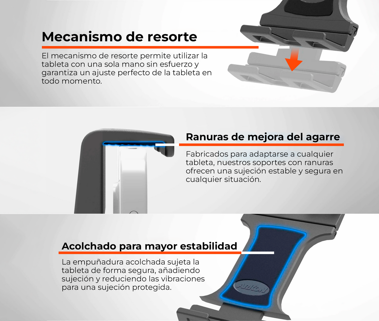 Soporte Brazo con abrazadera para Cámara DSLR, tablet o teléfono