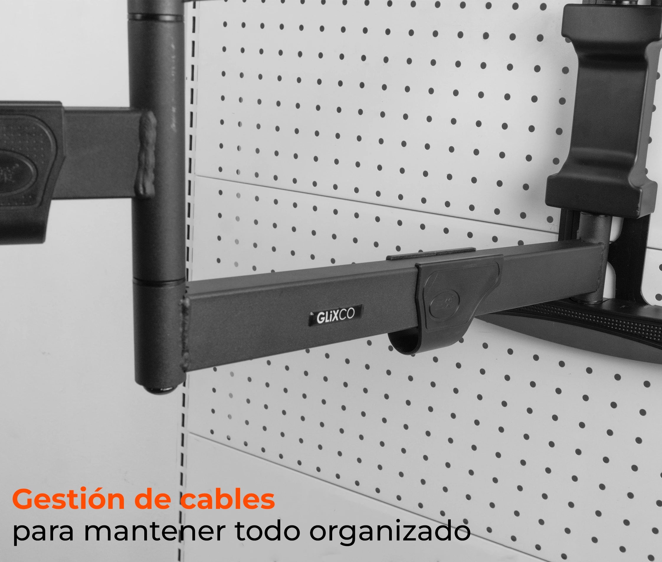 Rack Giratorio con Rotación Vertical y Horizontal para TV 40 a 80 Pulg / VESA Max 600x400mm / Rotación 90° / Carga 50 kg / Brazo extendido 82 cm