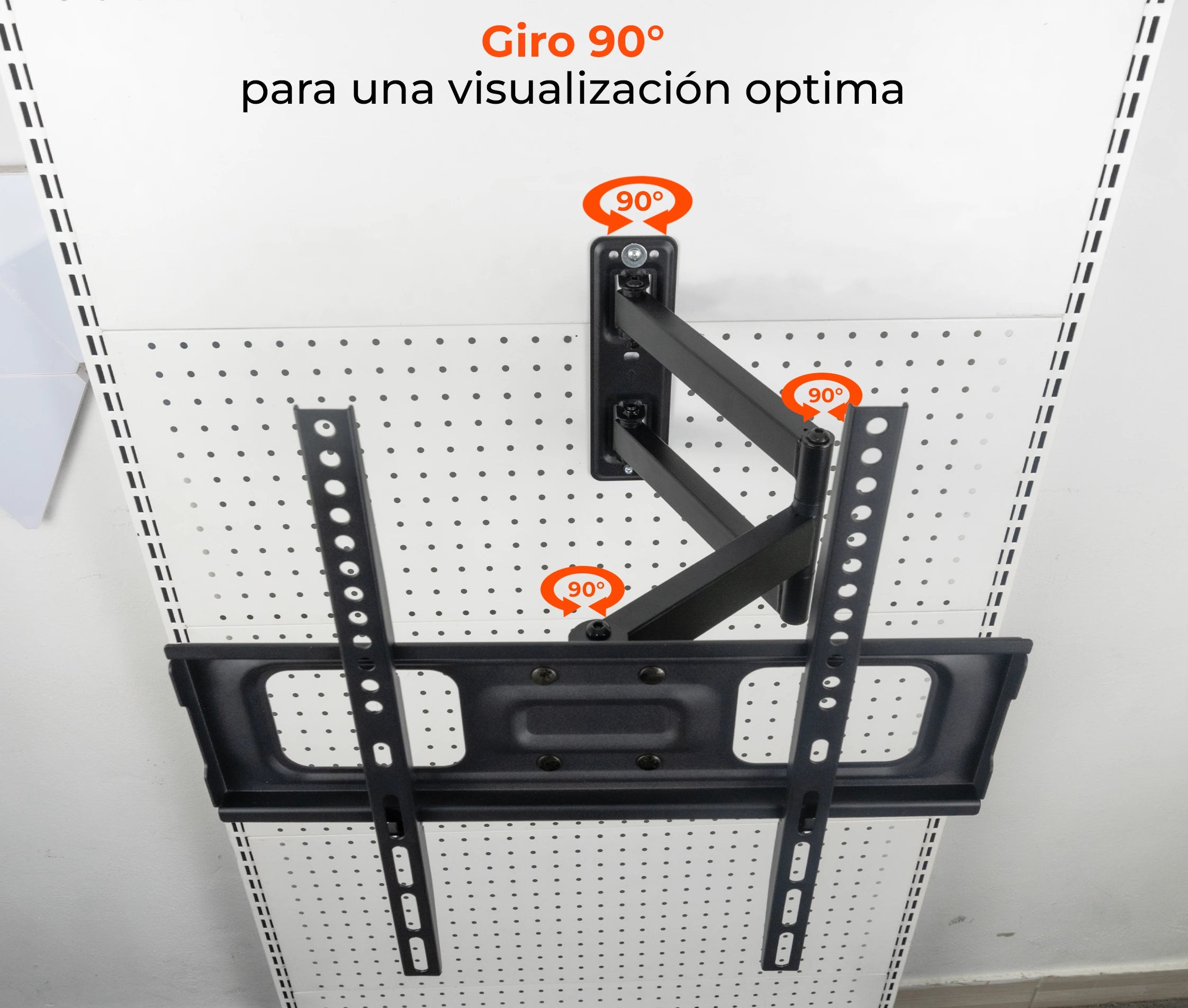 Rack Giratorio TV 32 a 55 Pulg / VESA Max 400x400mm / Carga 35 kg / Brazo extendido 8.2 a 48.5 cm