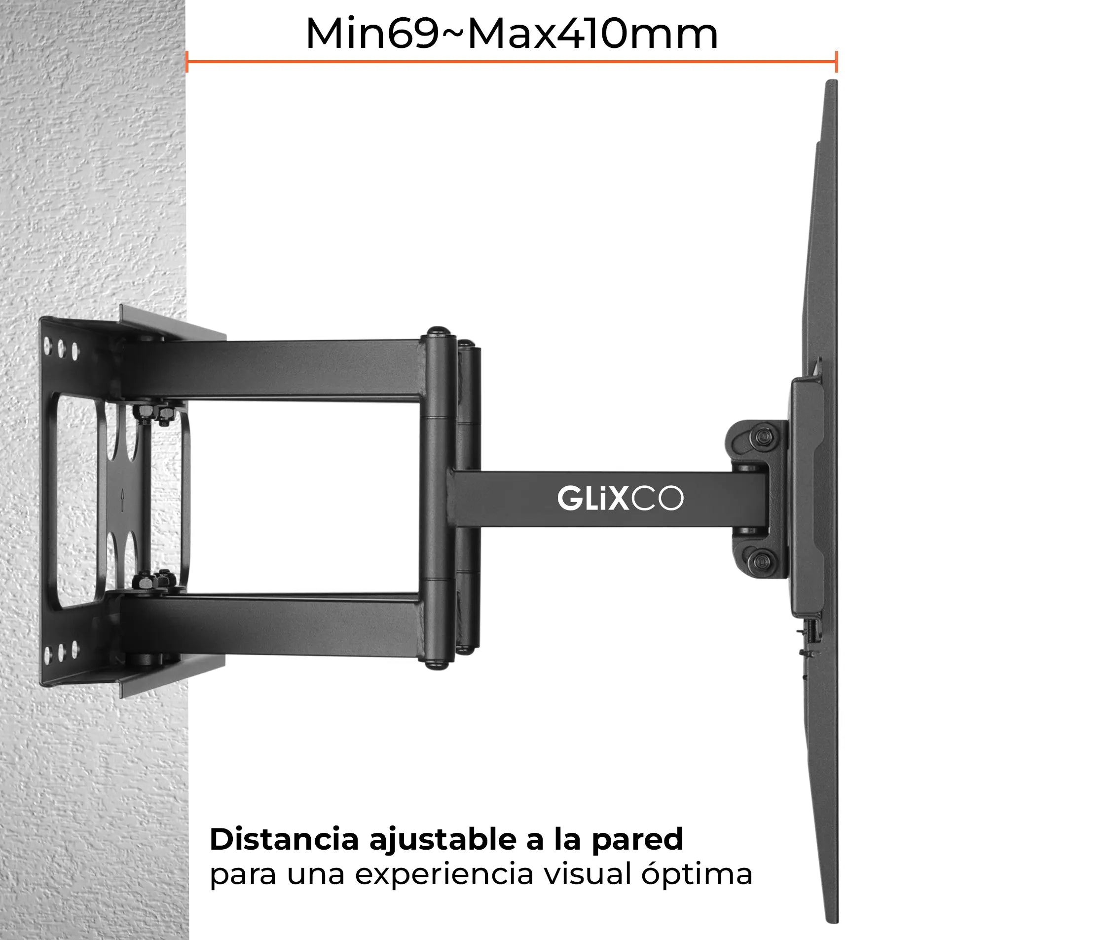 Rack Giratorio con Doble Brazo Articulado para TV 32 a 70 Pulg / VESA max 400x400mm / Carga 45 kg