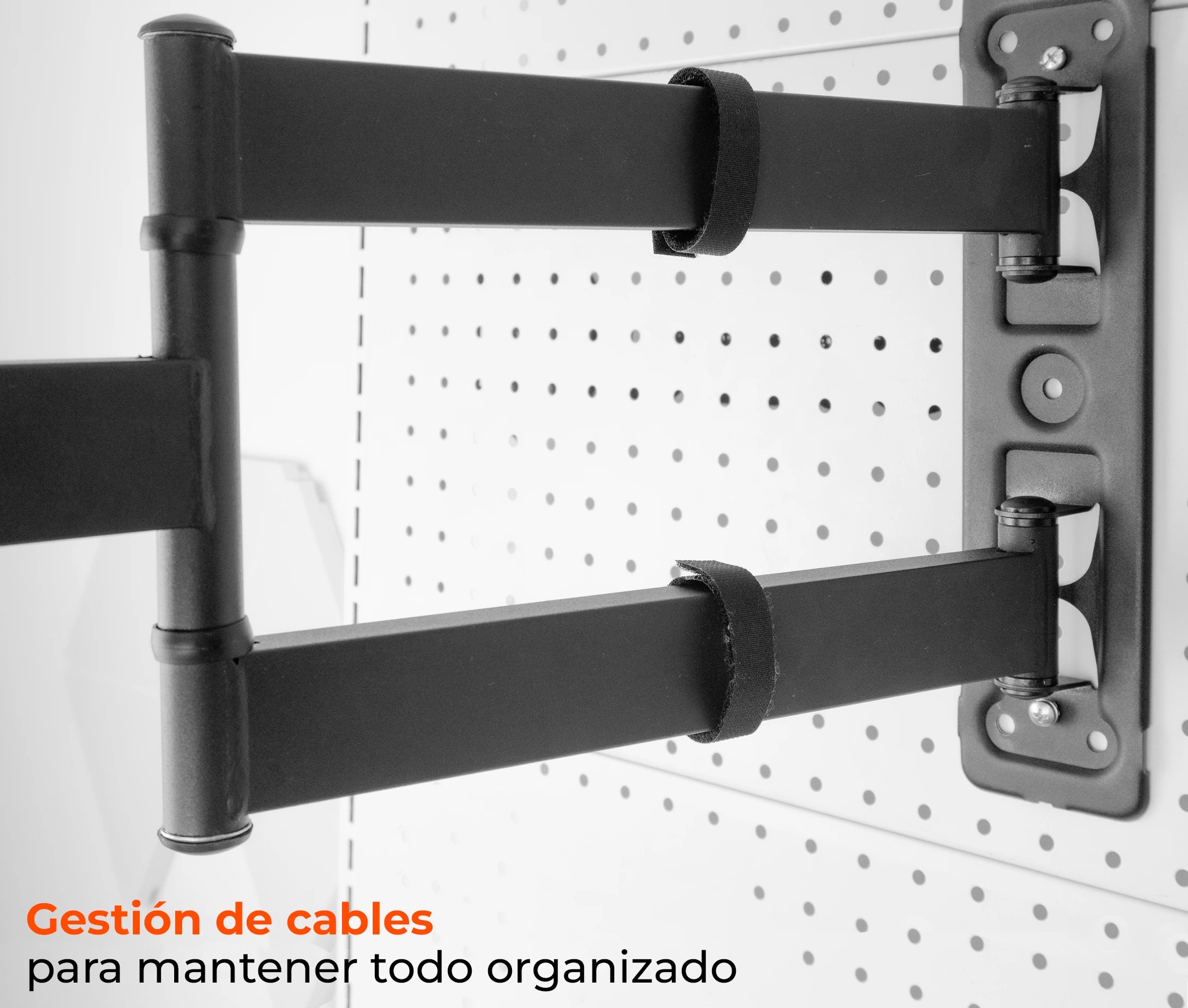 Rack Giratorio con Rotacion Vertical y Horizontal para TV 32 a 60 Pulg / VESA Max 400x400mm / Rotación 90° / Carga 32 kg / Brazo extendido 52 cm